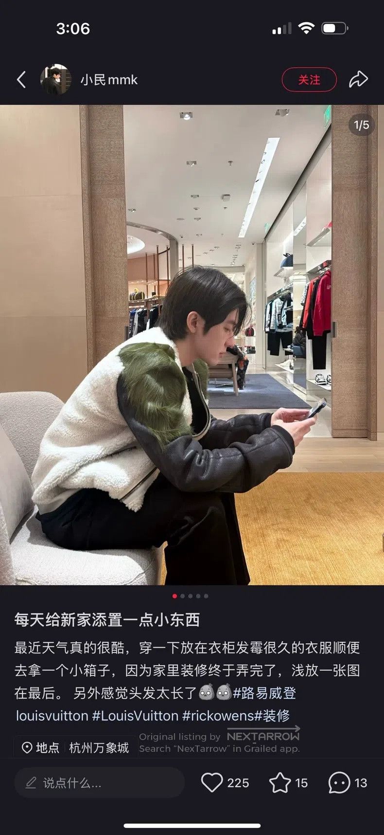 Rick Owens Rick Owens Leather and Fur Combination Fur Jacket Size US M / EU 48-50 / 2 - 8 Thumbnail