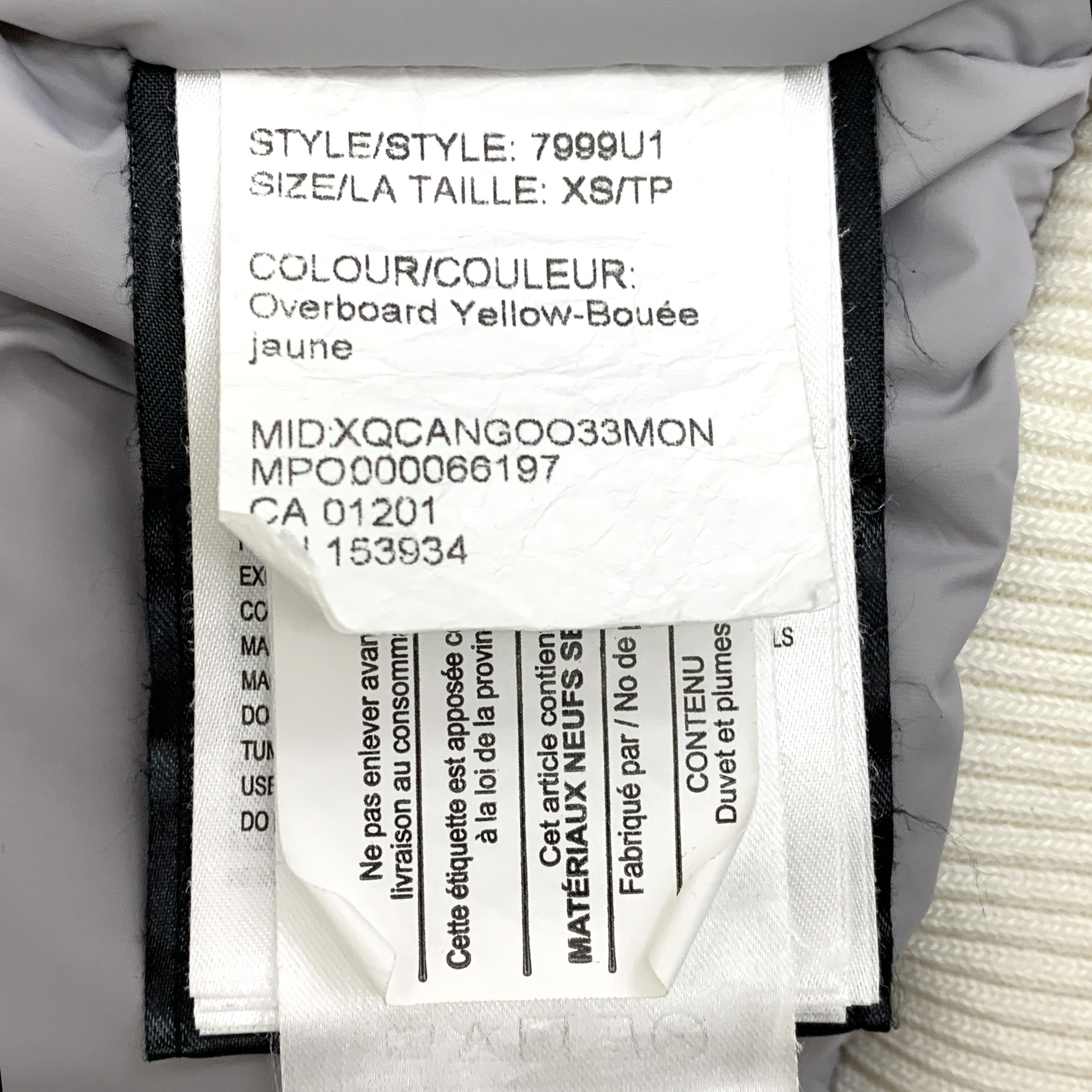 Canada Goose Canada Goose Chilliwack Jacket Yellow (XS) Size US XS / EU 42 / 0 - 7 Thumbnail