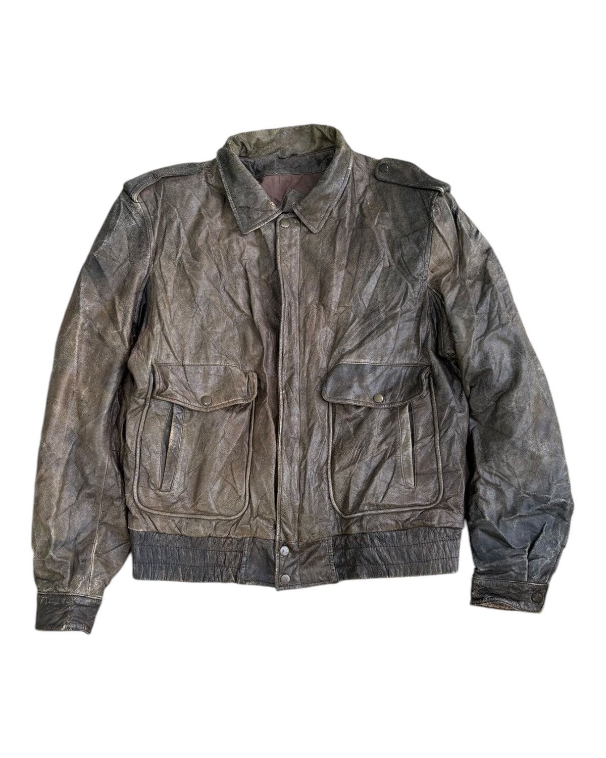 Issey Miyake 🔥VINTAGE BROWN LEATHER JACKET ISSEY MIYAKE INSPIRED DESIGN Size US L / EU 52-54 / 3 - 1 Thumbnail