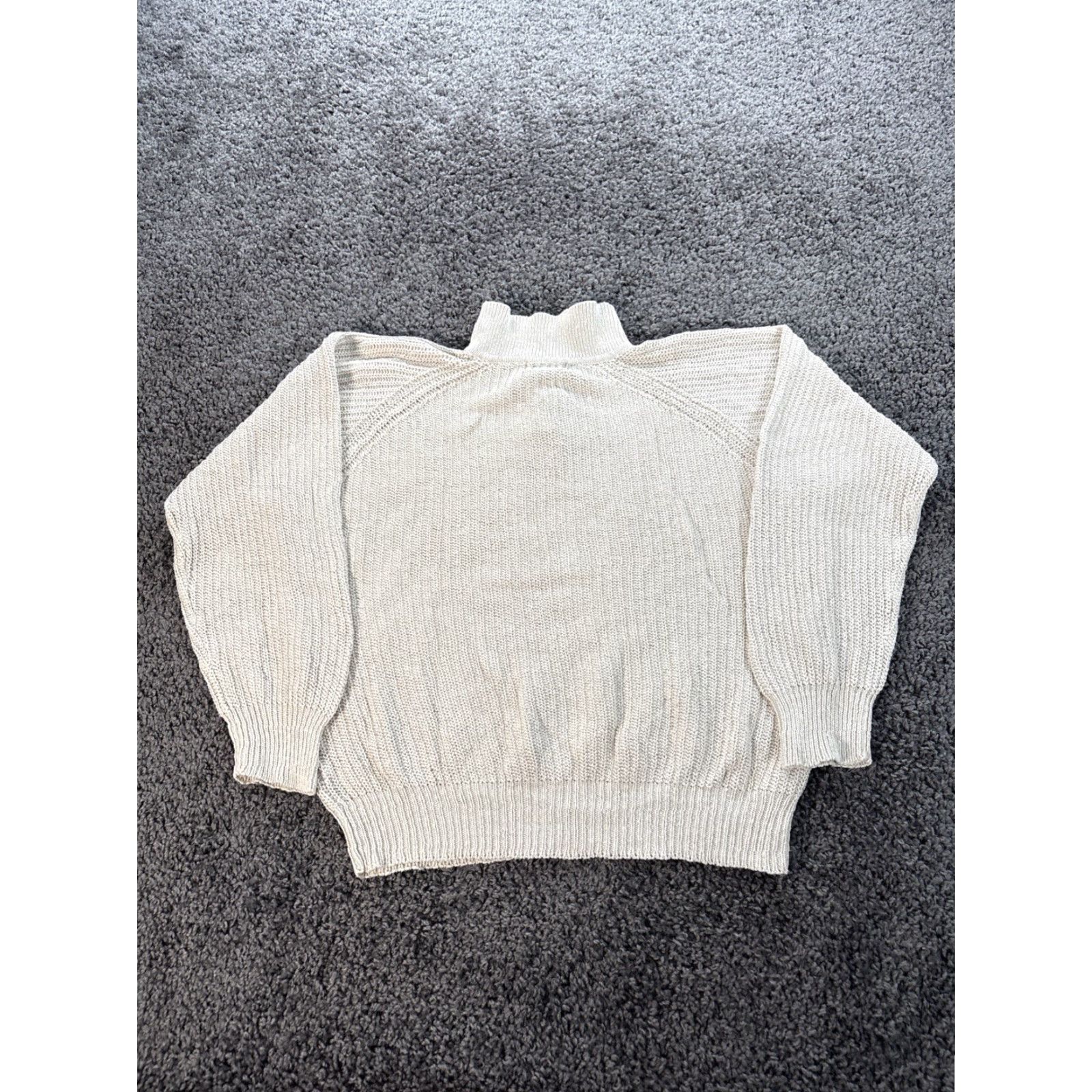 Vintage VINTAGE Winter Silk Sweater Womens XL Silk Ivory Knit Chunky 80s 90s Size XL / US 12-14 / IT 48-50 - 5 Thumbnail