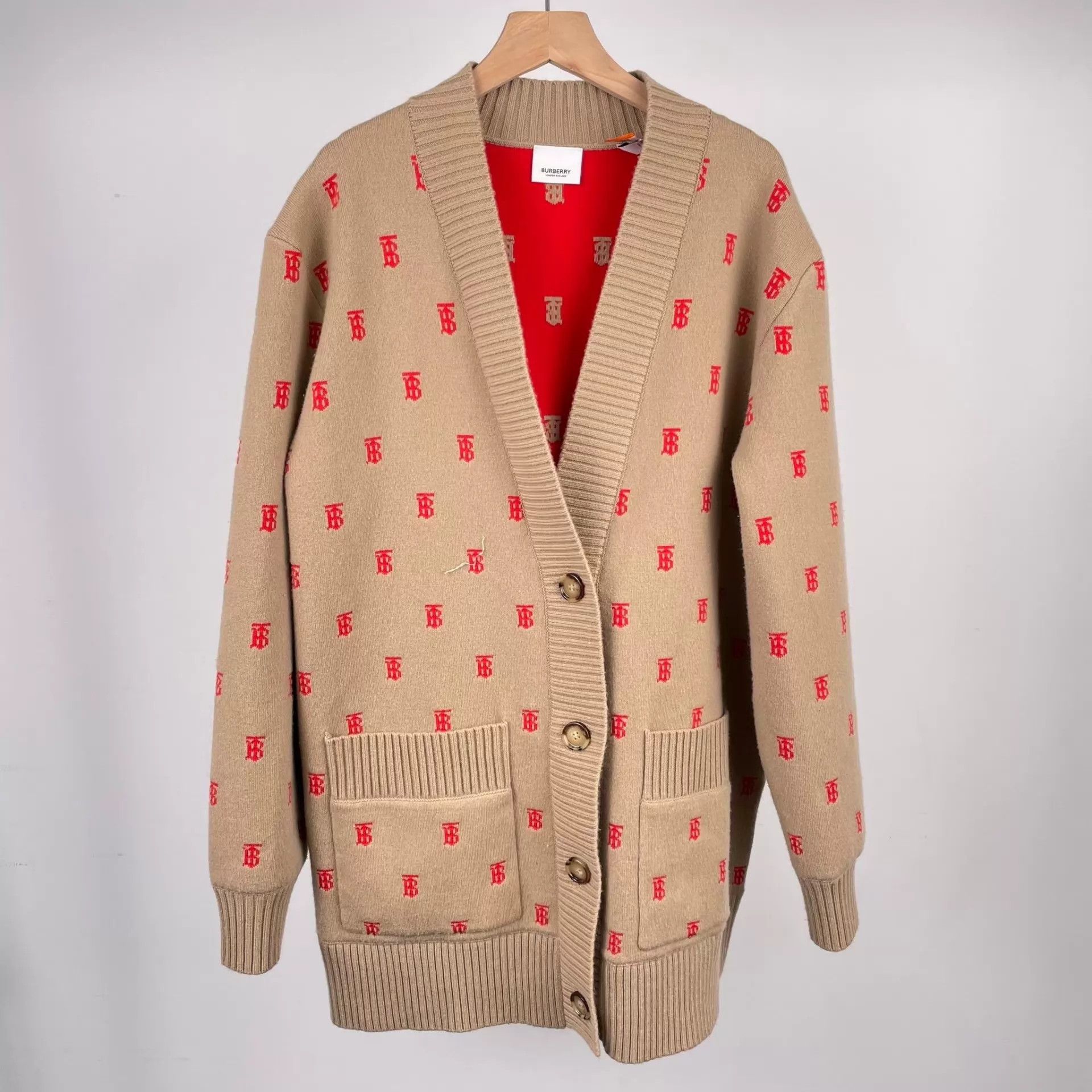 Burberry Burberry Brown Wool Knit Cardigan L Size L / US 10 / IT 46 - 1 Thumbnail