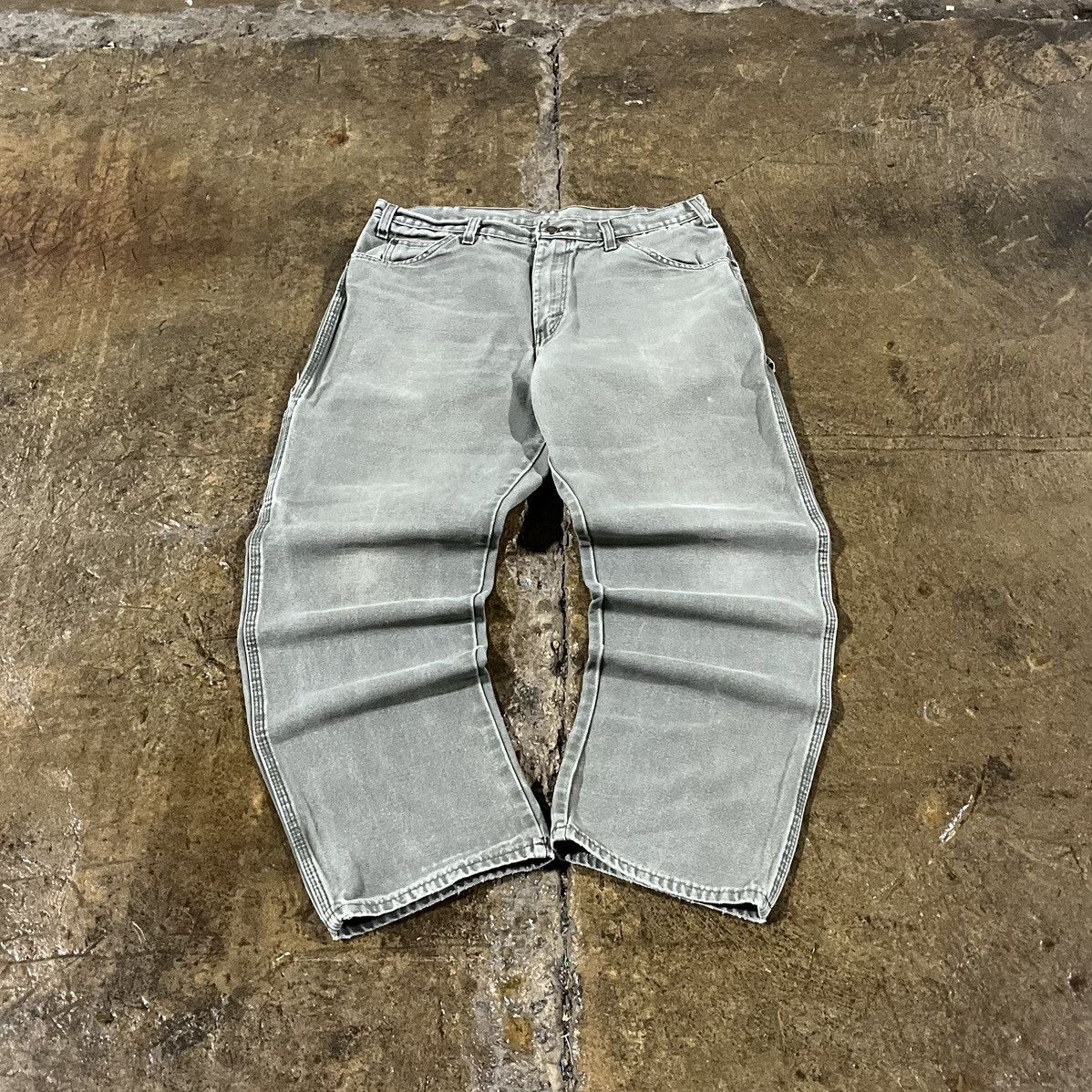 Carhartt × Dickies × Vintage Crazy Vintage Faded Dickies Carpenter Pants Workwear Skater Size US 34 / EU 50 - 2 Thumbnail