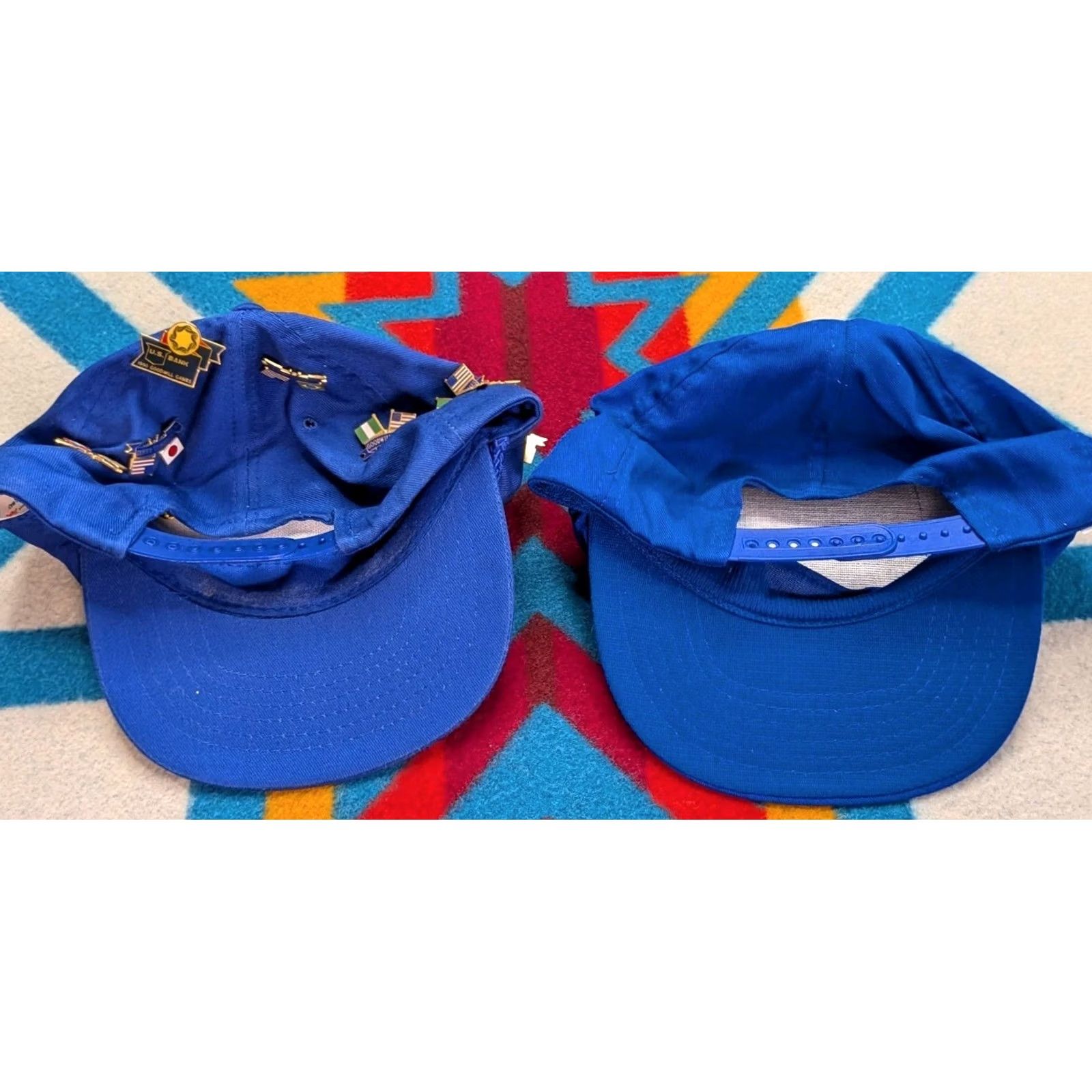 Vintage VINTAGE Goodwill Games Hat Lot Snapback USA Blue One Size Mens +19 Pins Pepsi Ted Turner 1990 Size ONE SIZE - 6 Thumbnail