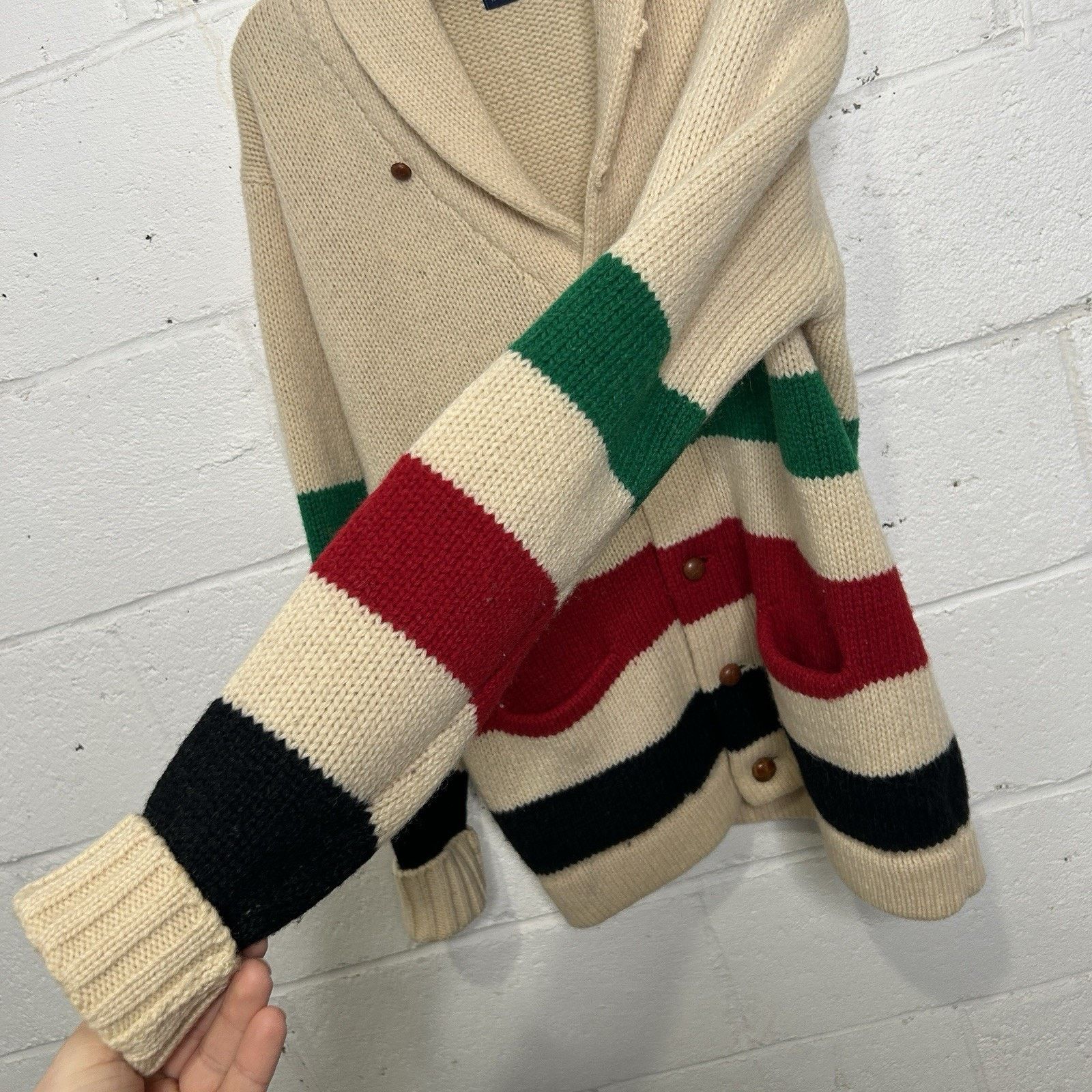 Polo Ralph Lauren Vintage Polo Ralph Lauren Hudson Bay Stripe Cardigan Jacket Size US M / EU 48-50 / 2 - 8 Thumbnail