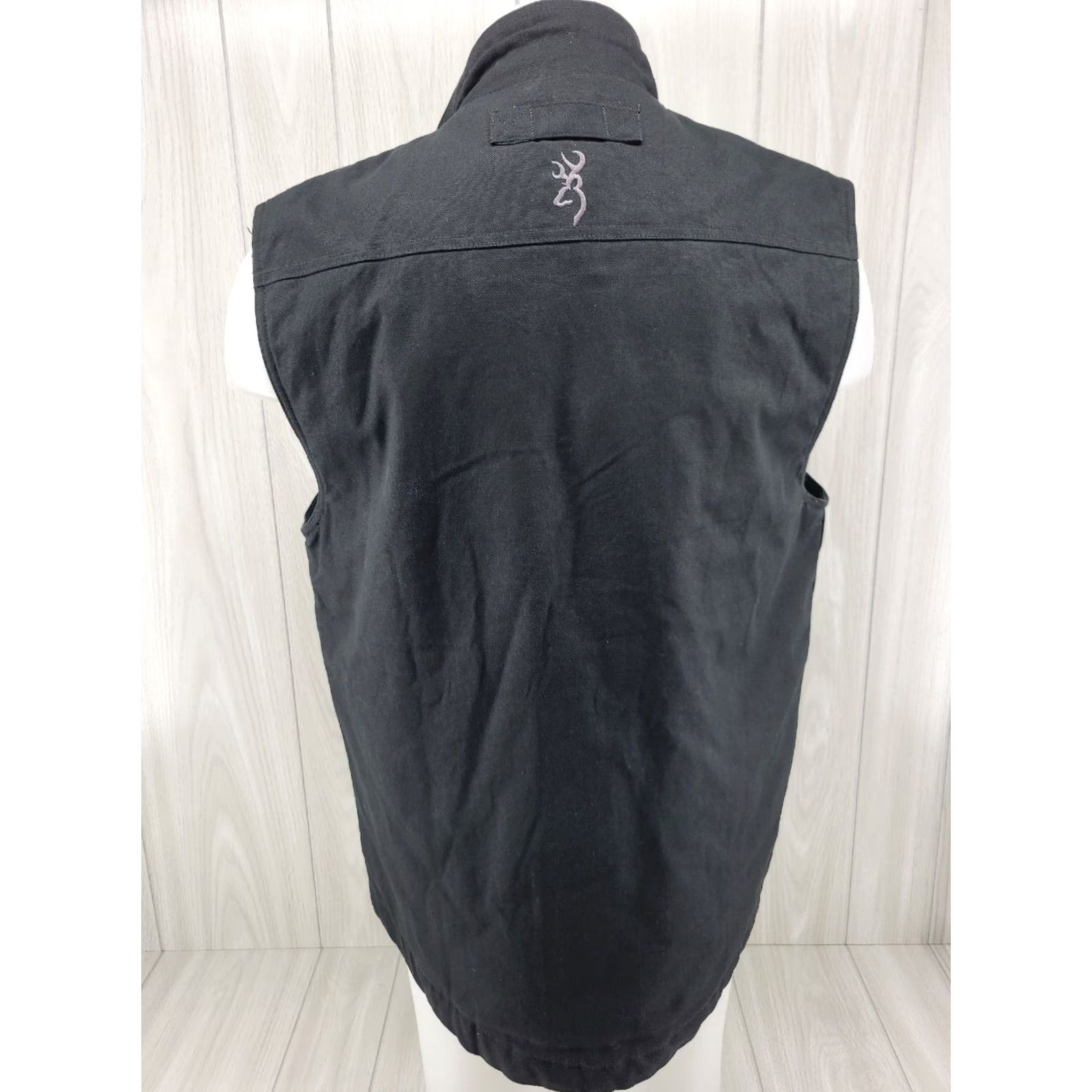 Vintage Browning Mens Large Canvas Vest Jacket Black Size US L / EU 52-54 / 3 - 6 Thumbnail
