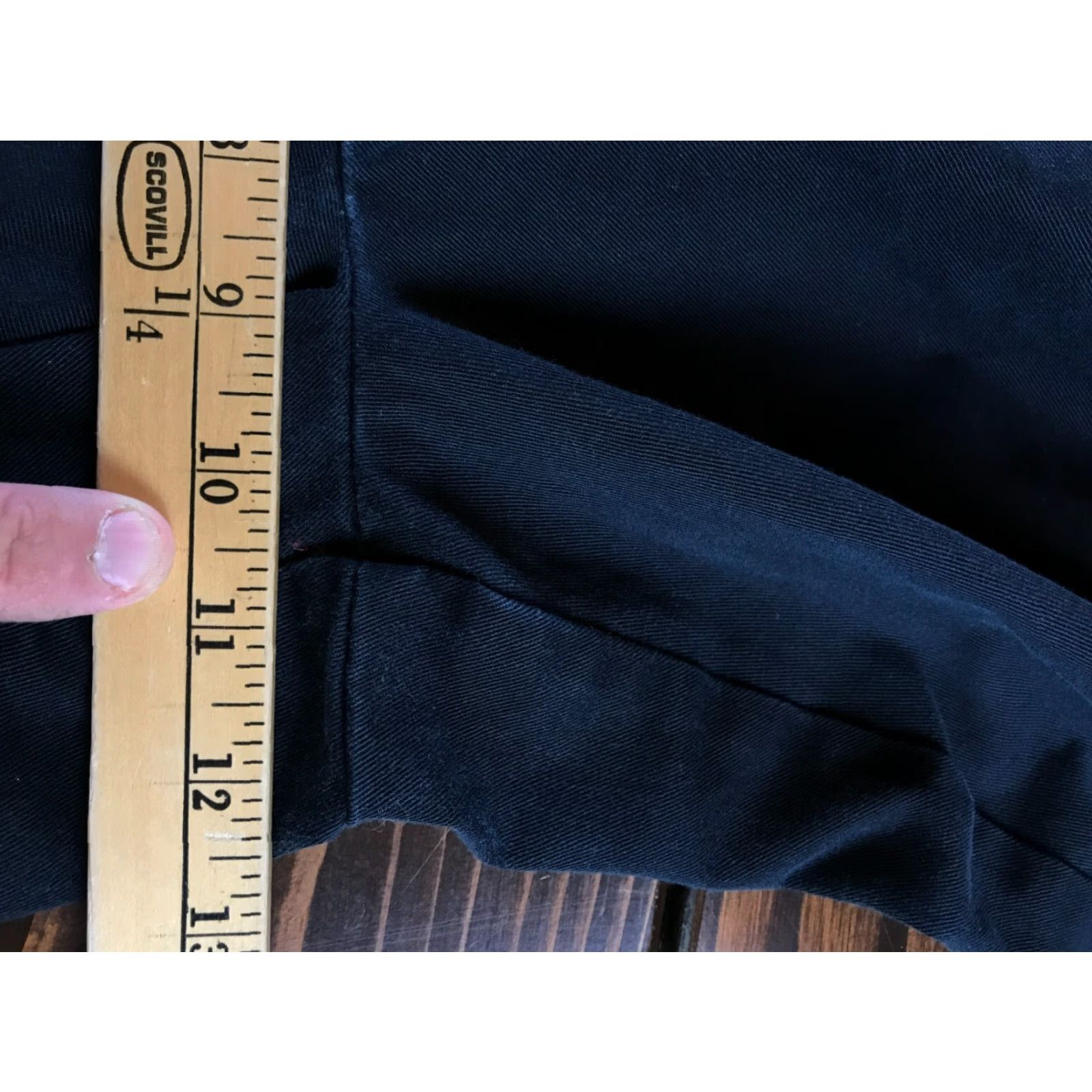 Farah Farah Pants Dark Navy Blue Flat Front Straight Leg Pockets 30-30 Men Regular Inseam 28 in Cotton Chino Vintage No Size US 30 / EU 46 - 4 Thumbnail