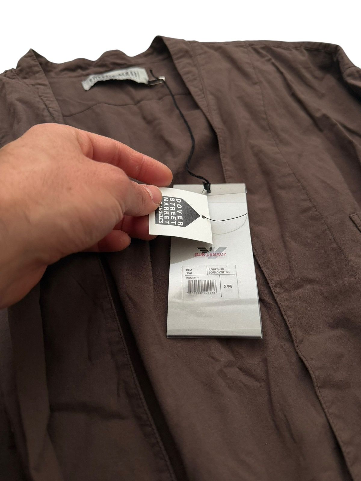 Emporio Armani × Our Legacy Overdyed Toga Brown Robe Coat Jacket Size US M / EU 48-50 / 2 - 10 Thumbnail