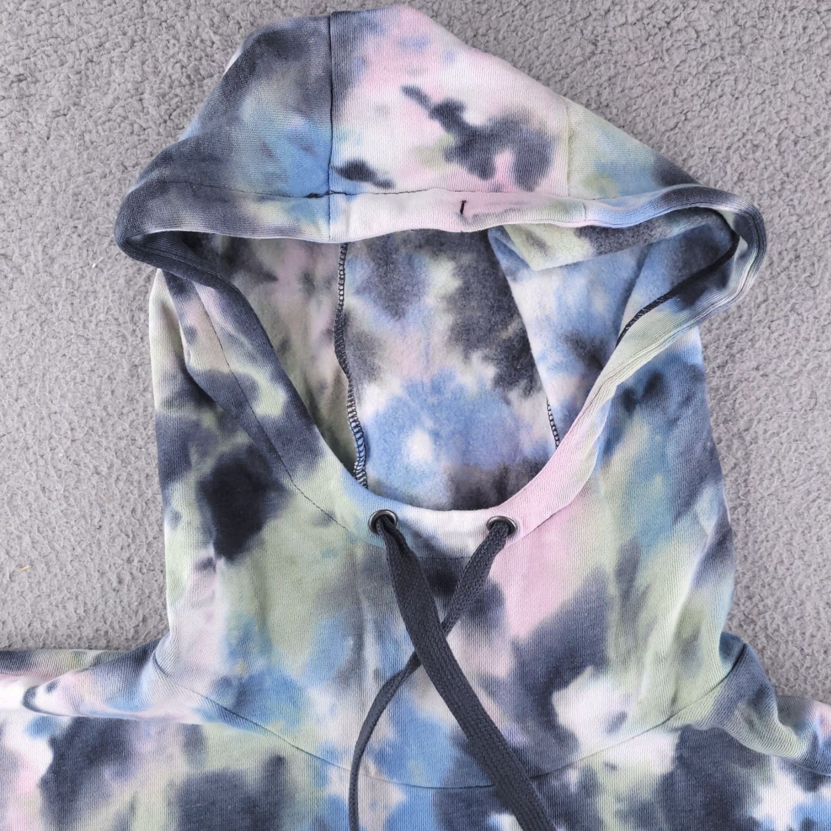 Vintage 90 Degree by Reflex Hoodie Women L Green Tie Dye Yoga Activewear Pullover Size L / US 10 / IT 46 - 4 Thumbnail