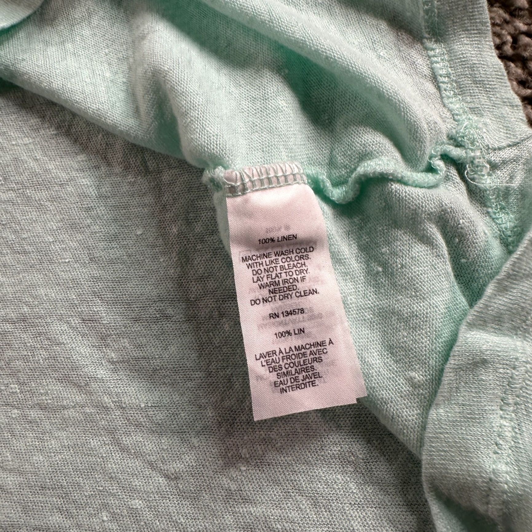 Vineyard Vines VINEYARD VINES Shirt Womens XL Green Linen V Neck Short Sleeve T-Shirt Casual Preppy Logo 90s Mens Womens Size XL / US 12-14 / IT 48-50 - 6 Thumbnail
