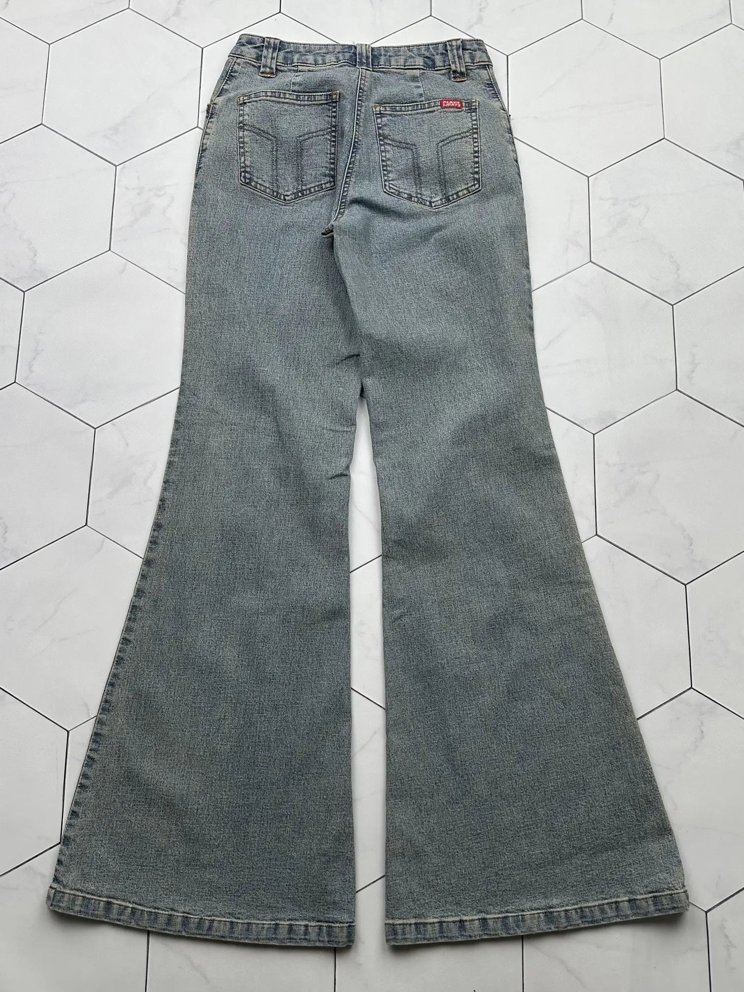 Japanese Brand Vintage Super Flare Jeans (B519)E2 Size 27" / US 4 / IT 40 - 4 Thumbnail