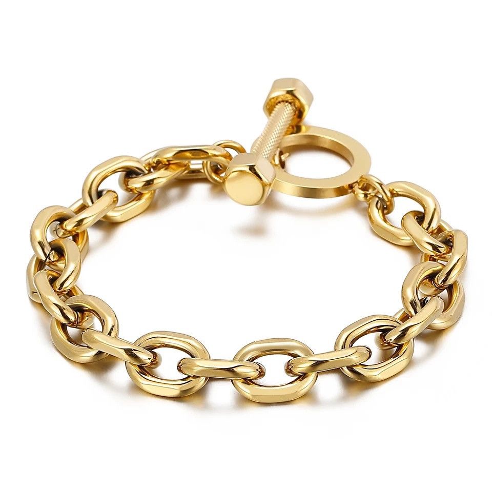 Vintage Vintage 21CM Gold Buckle Bracelet Size ONE SIZE - 2 Thumbnail