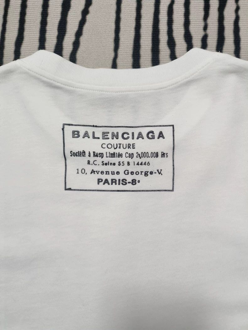 Balenciaga Balenciaga Back label letter logo white short sleeve 2504-N Size US M / EU 48-50 / 2 - 2 Thumbnail