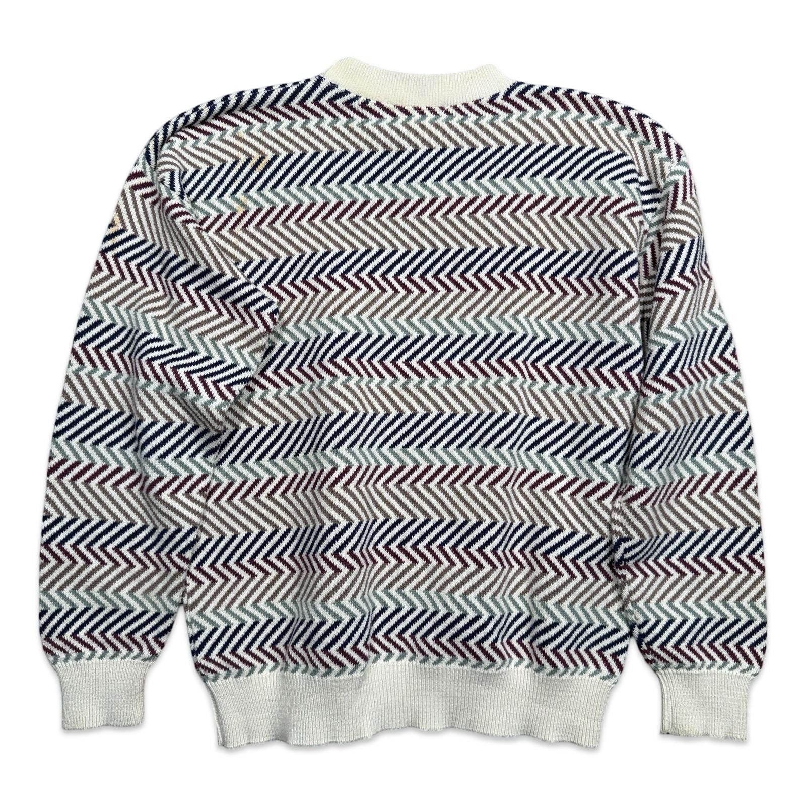 John Weitz John Weitz Vintage Patterned Herringbone Sweater Size US XL / EU 56 / 4 - 2 Thumbnail
