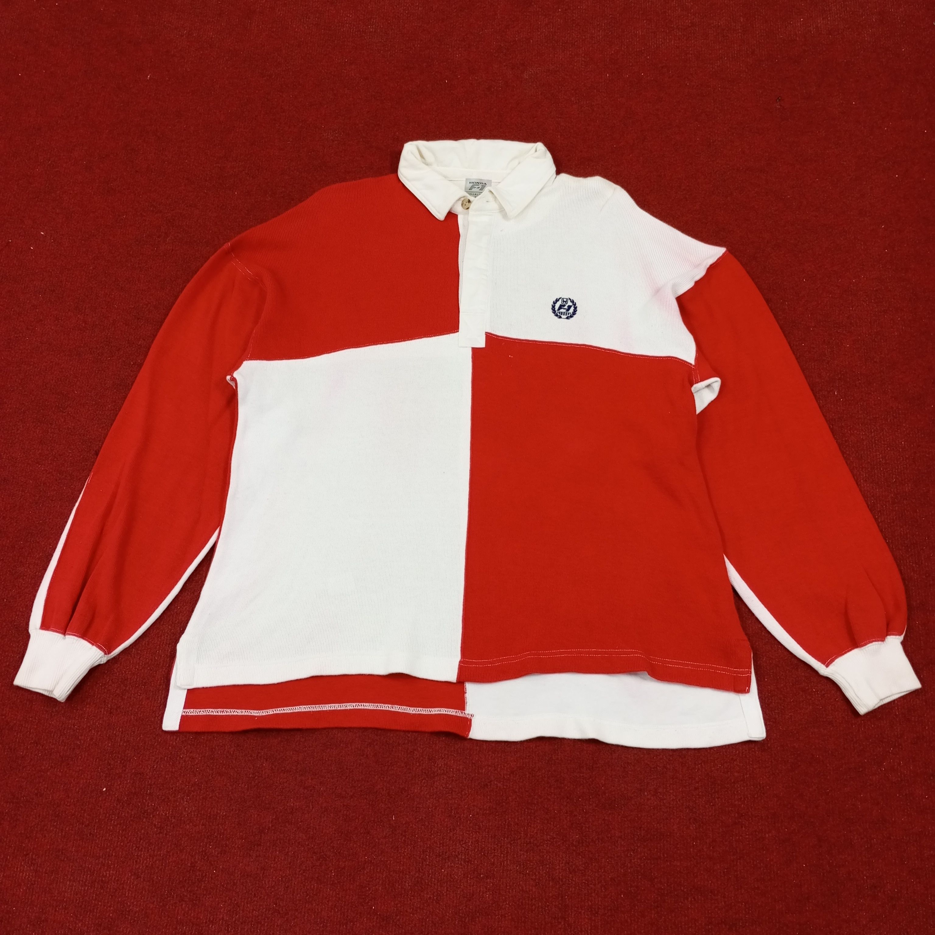 Honda × Vintage Honda F1 Polos Rugby Style Long Sleeve Japanese Brand Size US L / EU 52-54 / 3 - 1 Thumbnail