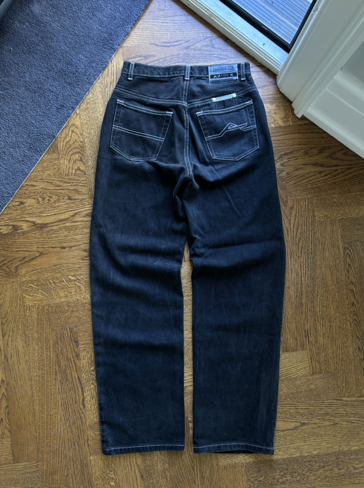 Avirex × Vintage Vintage Avirex Jeans 1990s 2000s Faded Black Denim Paco Y2K Size US 28 / EU 44 - 11 Thumbnail