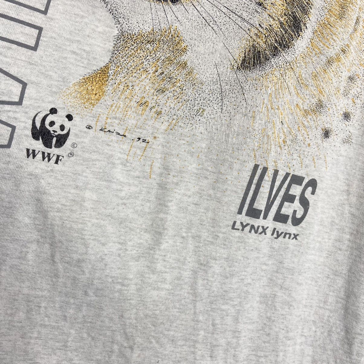 Vintage Vintage 90s Wild Cat Save The Wild Life T-Shirt Size US M / EU 48-50 / 2 - 3 Thumbnail