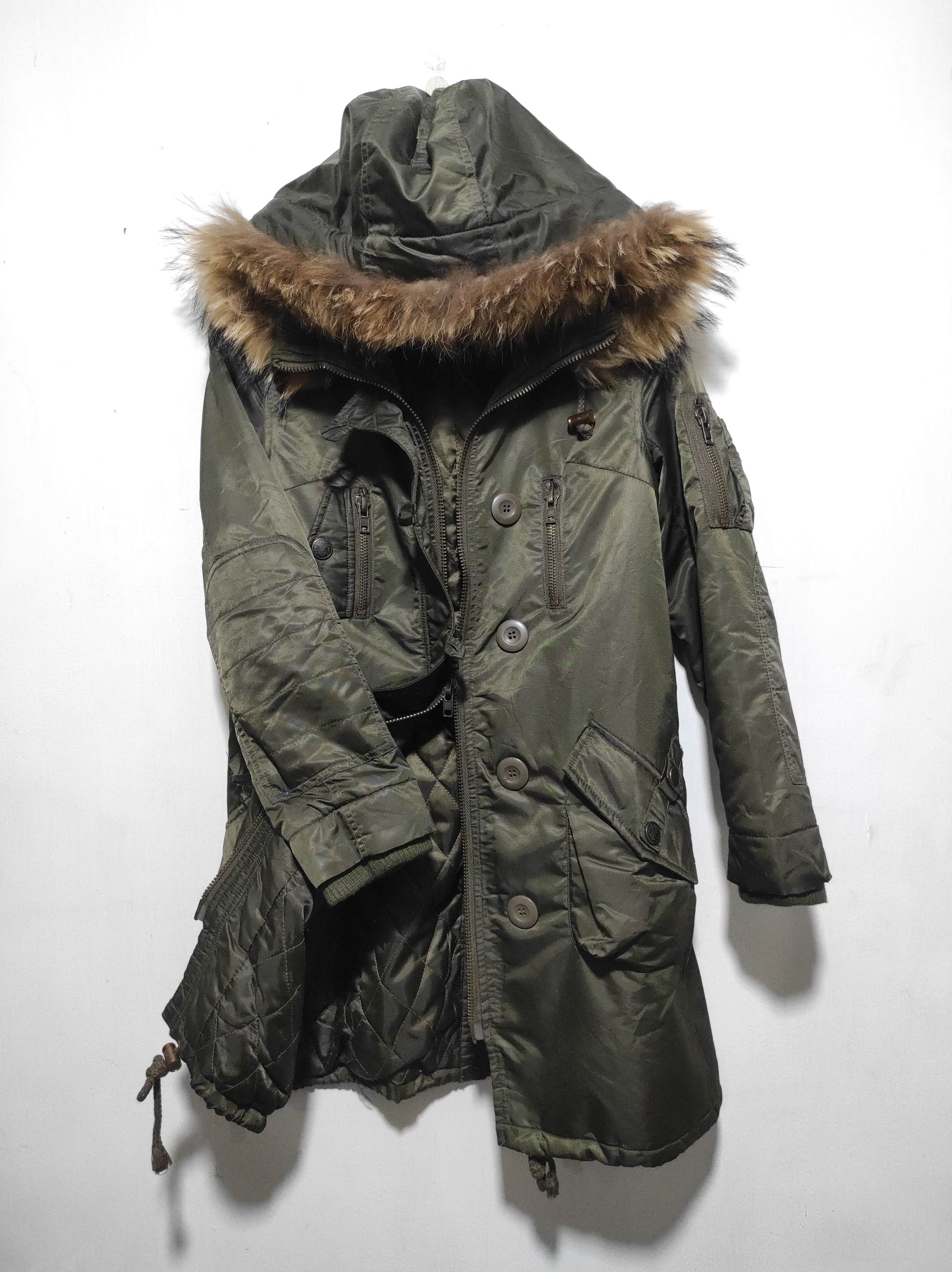 Le Grande Bleu (L.G.B.) INGNI Double Zip fur hoodie parka jacket LGB style Size US S / EU 44-46 / 1 - 18 Thumbnail