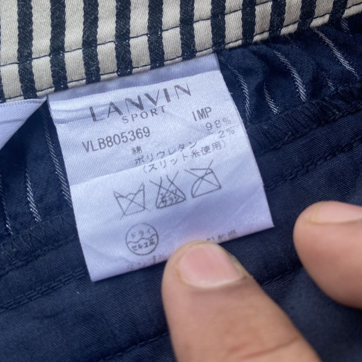 Lanvin LANVIN Sport Pinstripe Hickory Trousers Minimal Luxury Pants Size US 30 / EU 46 - 13 Thumbnail