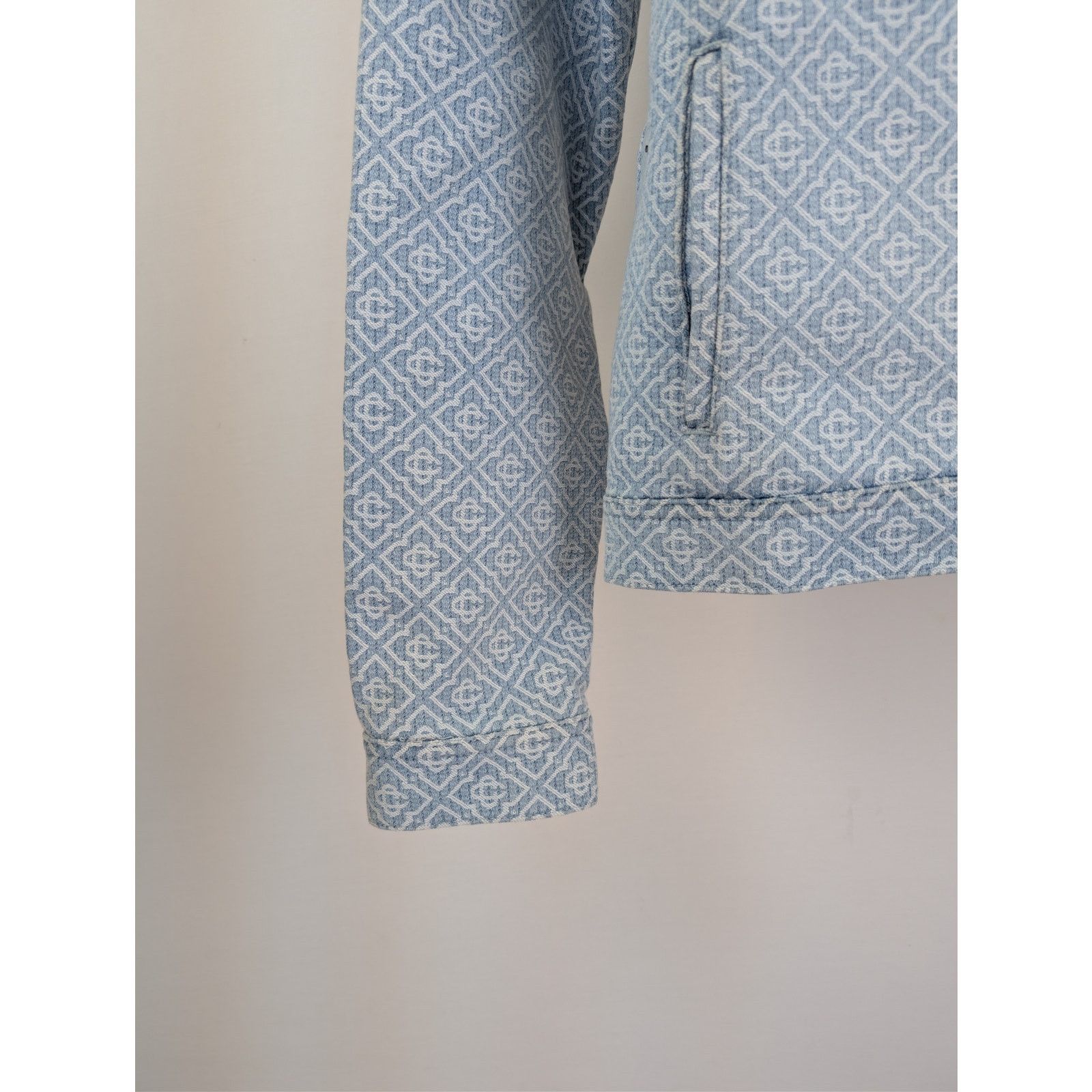 Casablanca o1rshd1 Monogram Denim Jacket in Blue Size US M / EU 48-50 / 2 - 6 Thumbnail