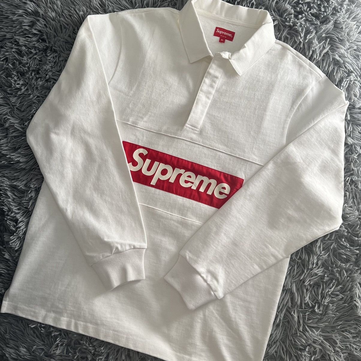 Supreme Supreme FW15 Team Box Logo Rugby XL White | Grailed
