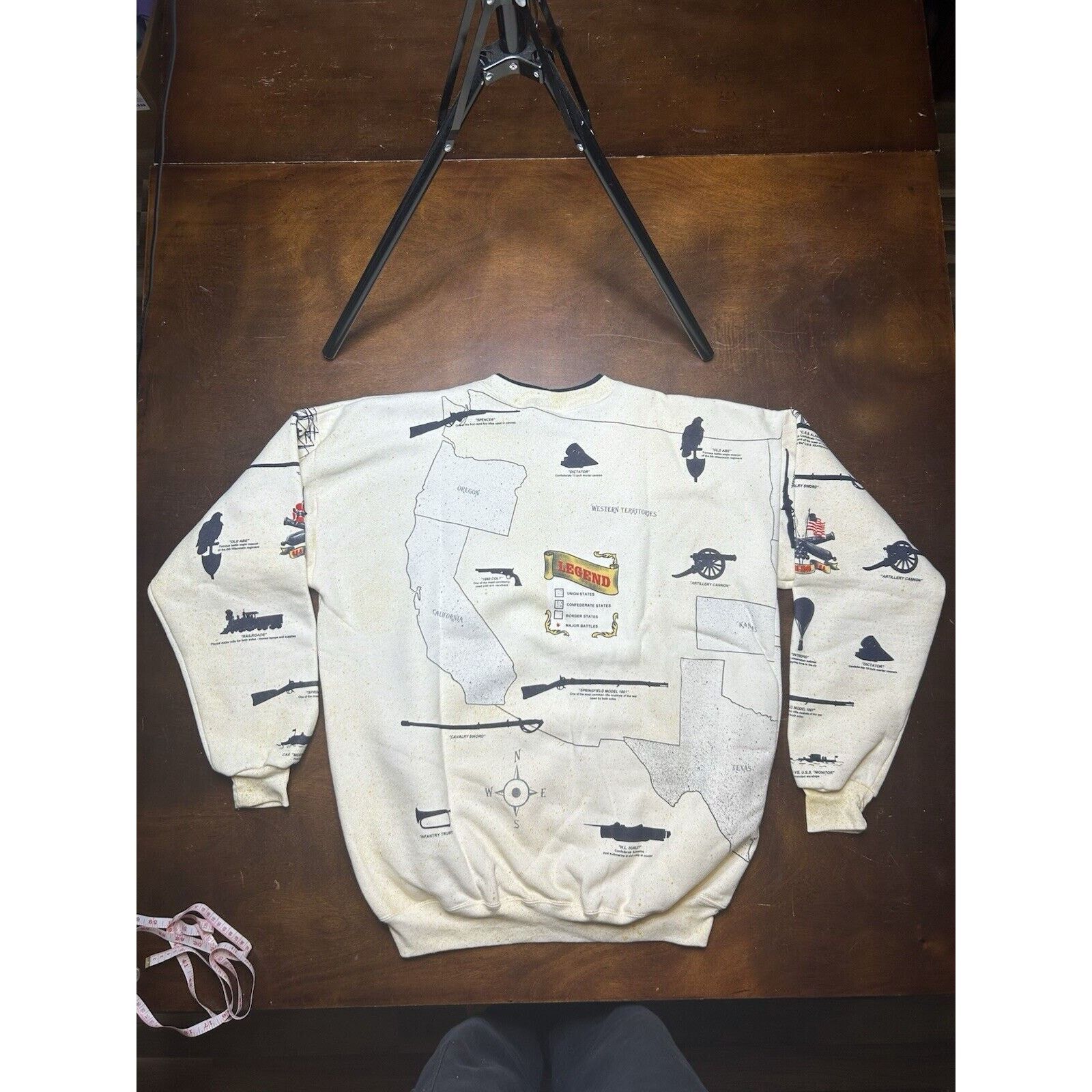 Vintage 90s American Civil War History Crewneck Pullover Sweatshirt Size US XXL / EU 58 / 5 - 14 Thumbnail