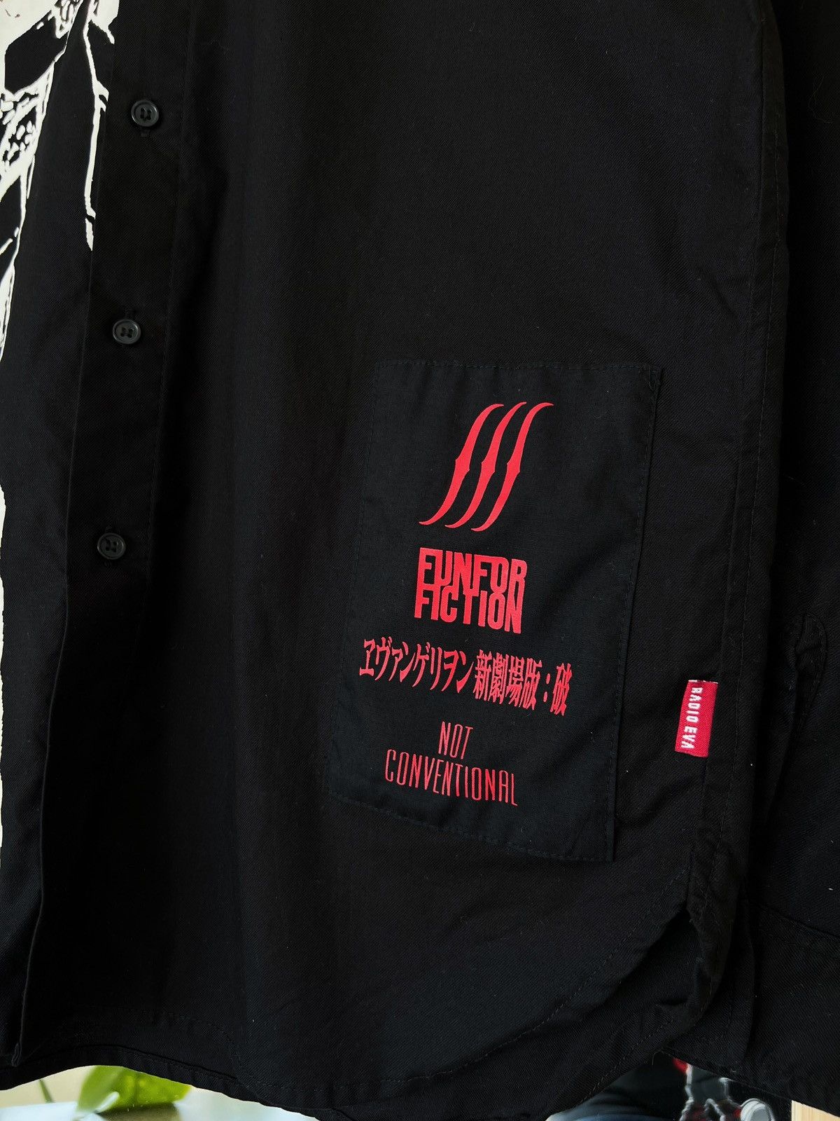 Japanese Brand Not Conventional Evangelion Black Shirt fun for fiction Size US XL / EU 56 / 4 - 6 Thumbnail