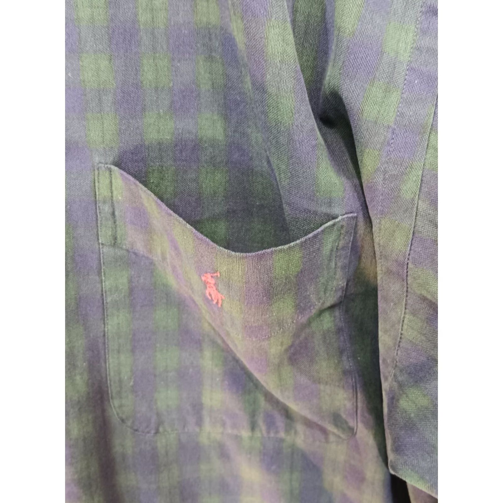 Ralph Lauren VTG Ralph Lauren Shirt Men L Blue Green Plaid Button Up Long Sleeve Big Shirt Size US L / EU 52-54 / 3 - 4 Thumbnail