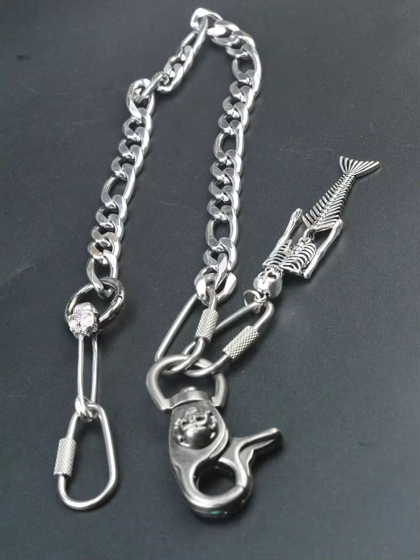 Jewelry Punk 12 inch Short Gunmetal Wallet Chain Size ONE SIZE - 4 Thumbnail