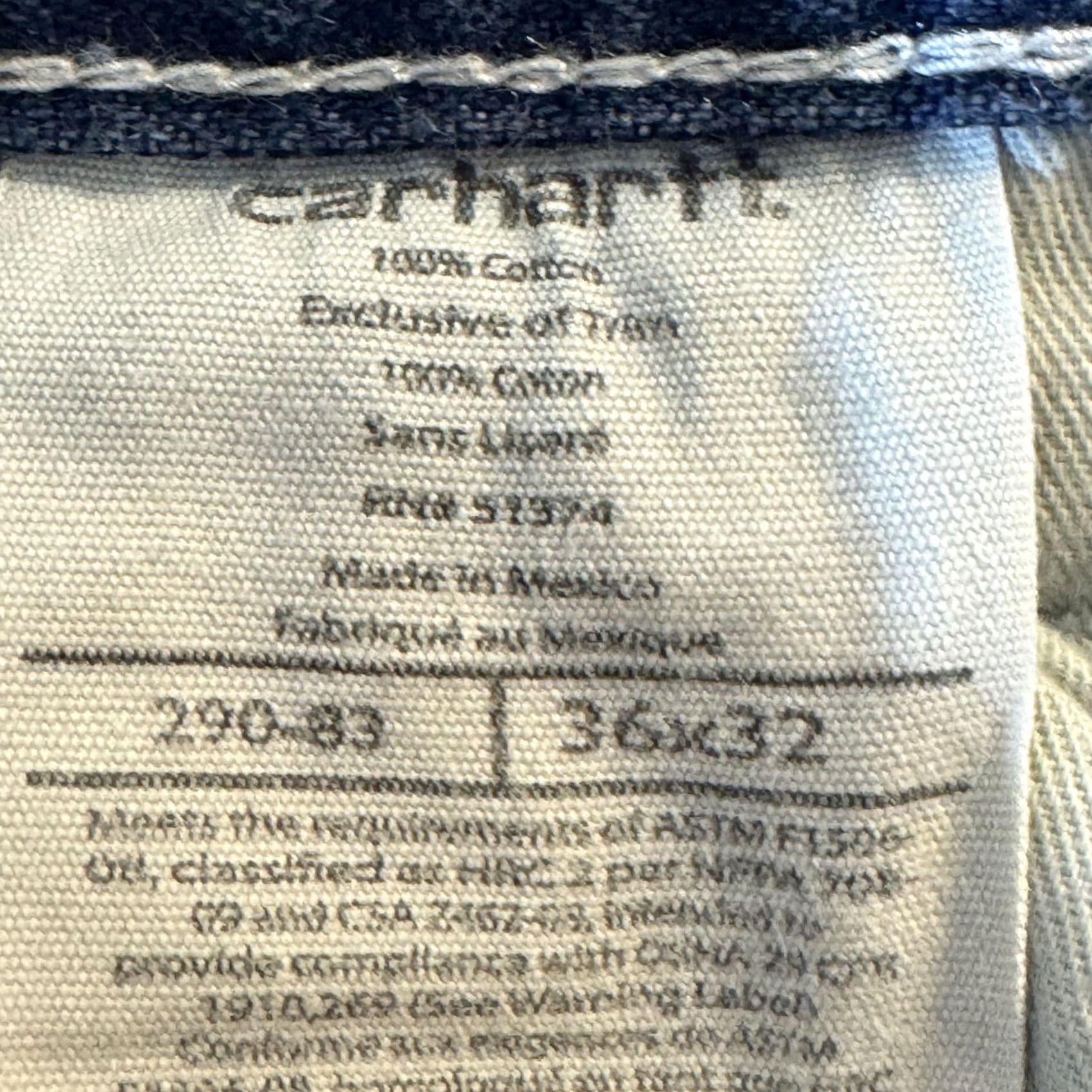 Carhartt VINTAGE Carhartt FR Jeans Mens 36x32 Arc Flash Workwear Denim Utility Pants 36x32 Mens Blue Denim Flame Resistant Size US 36 / EU 52 - 5 Thumbnail