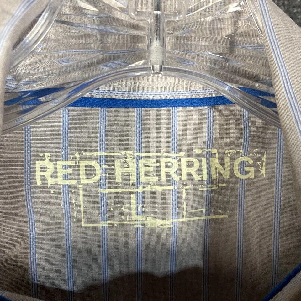 Other Red Herring Dress Shirt Men's Large Long Sleeve Striped Size US L / EU 52-54 / 3 - 2 Thumbnail