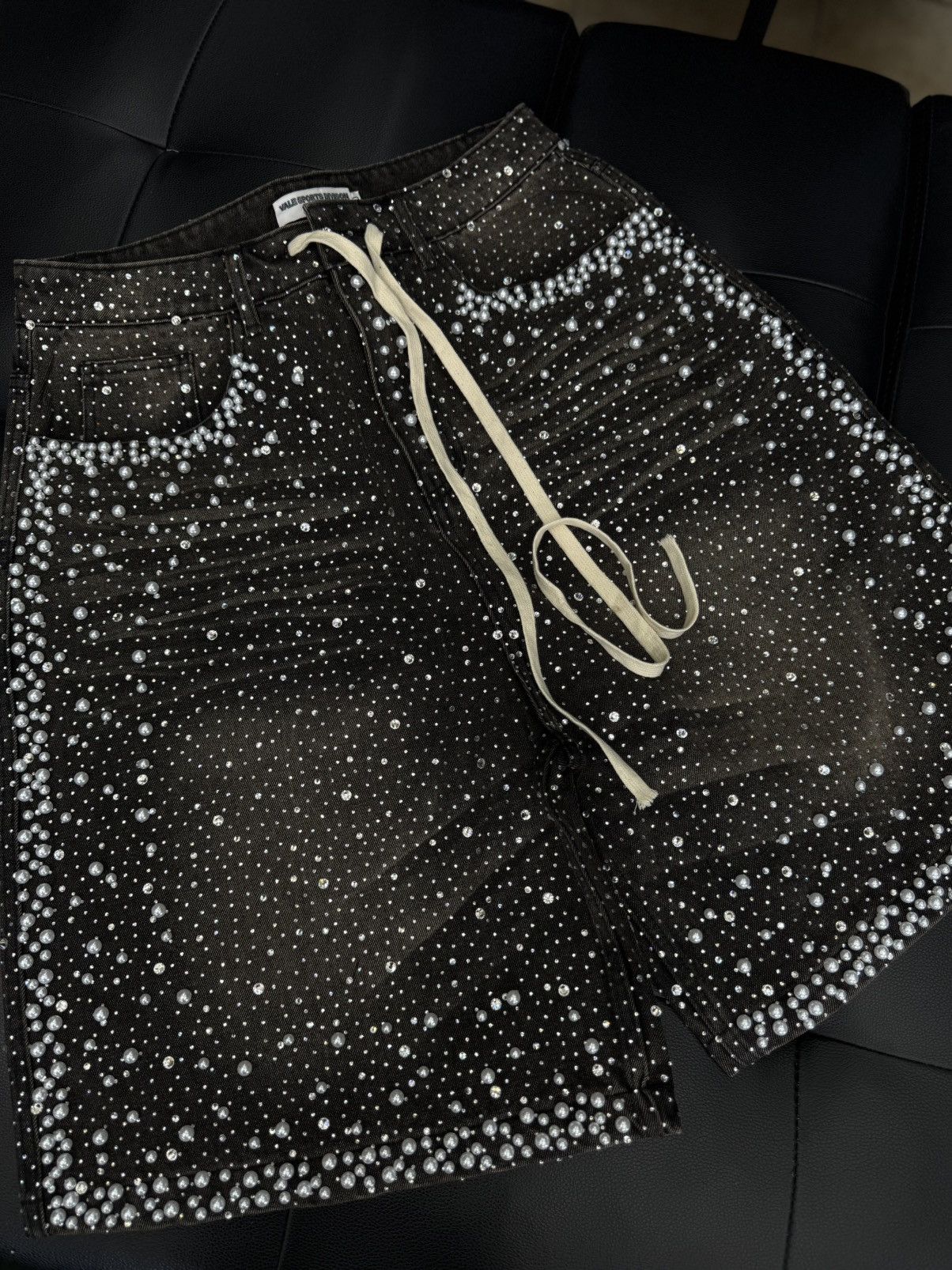 Vale Valley Vale Rhinestone Shorts Black Size 30 (NEW) Size US 30 / EU 46 - 4 Thumbnail