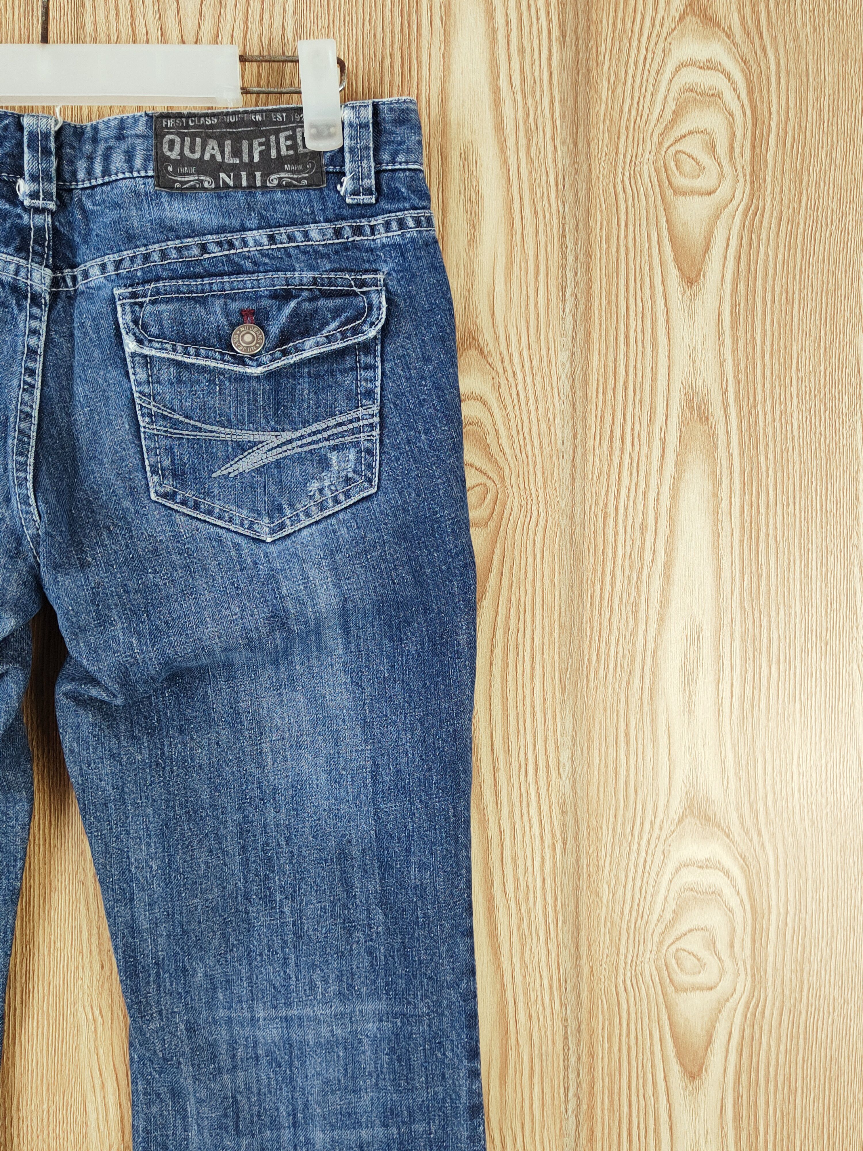 Japanese Brand × Vintage Nii Blue Distressed Ripped Jeans #W891 Size 29" - 11 Thumbnail