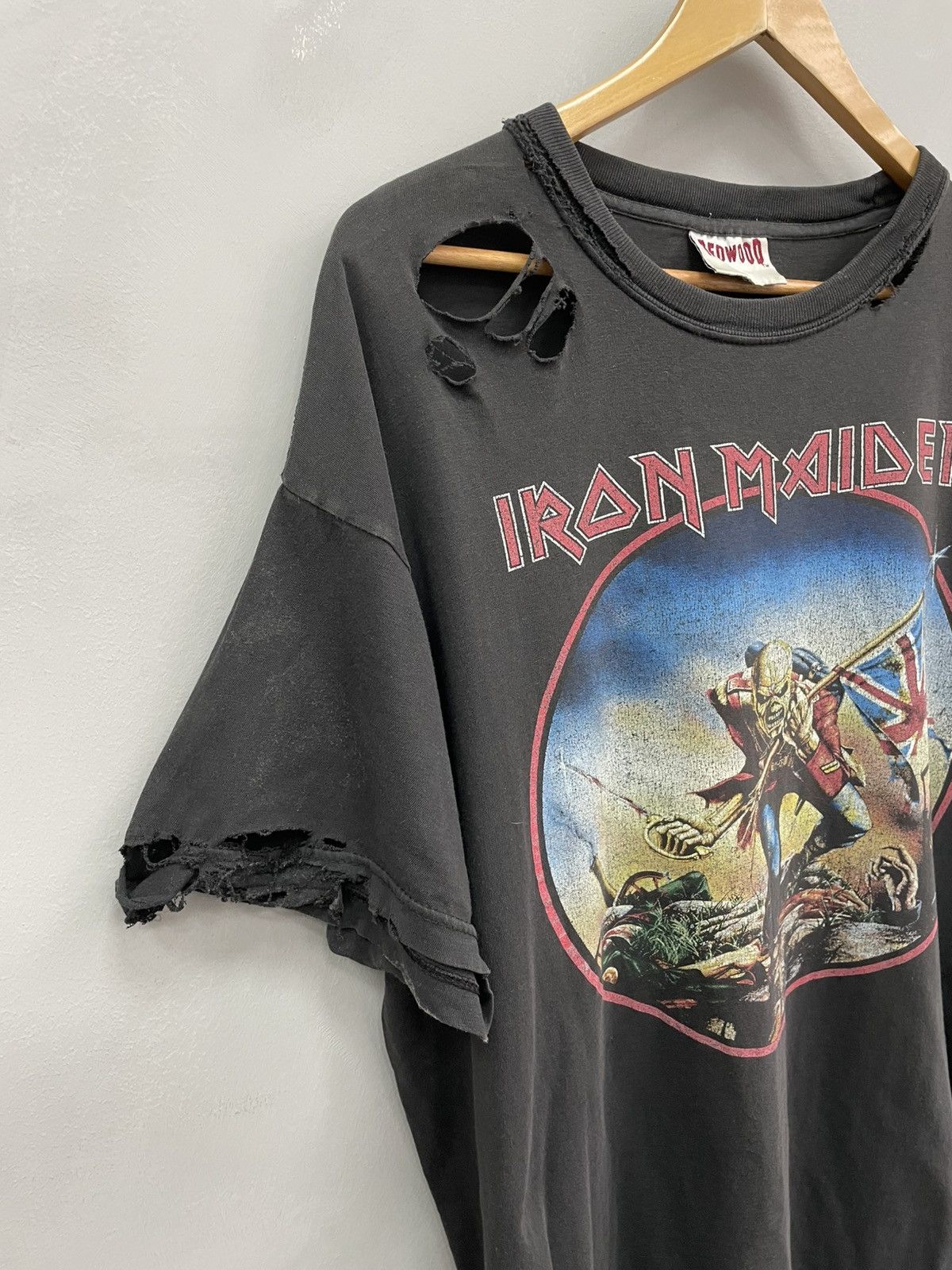 vintage 1990 Iron Maiden BOXY TEE T SHIRT DIRTY thrasher