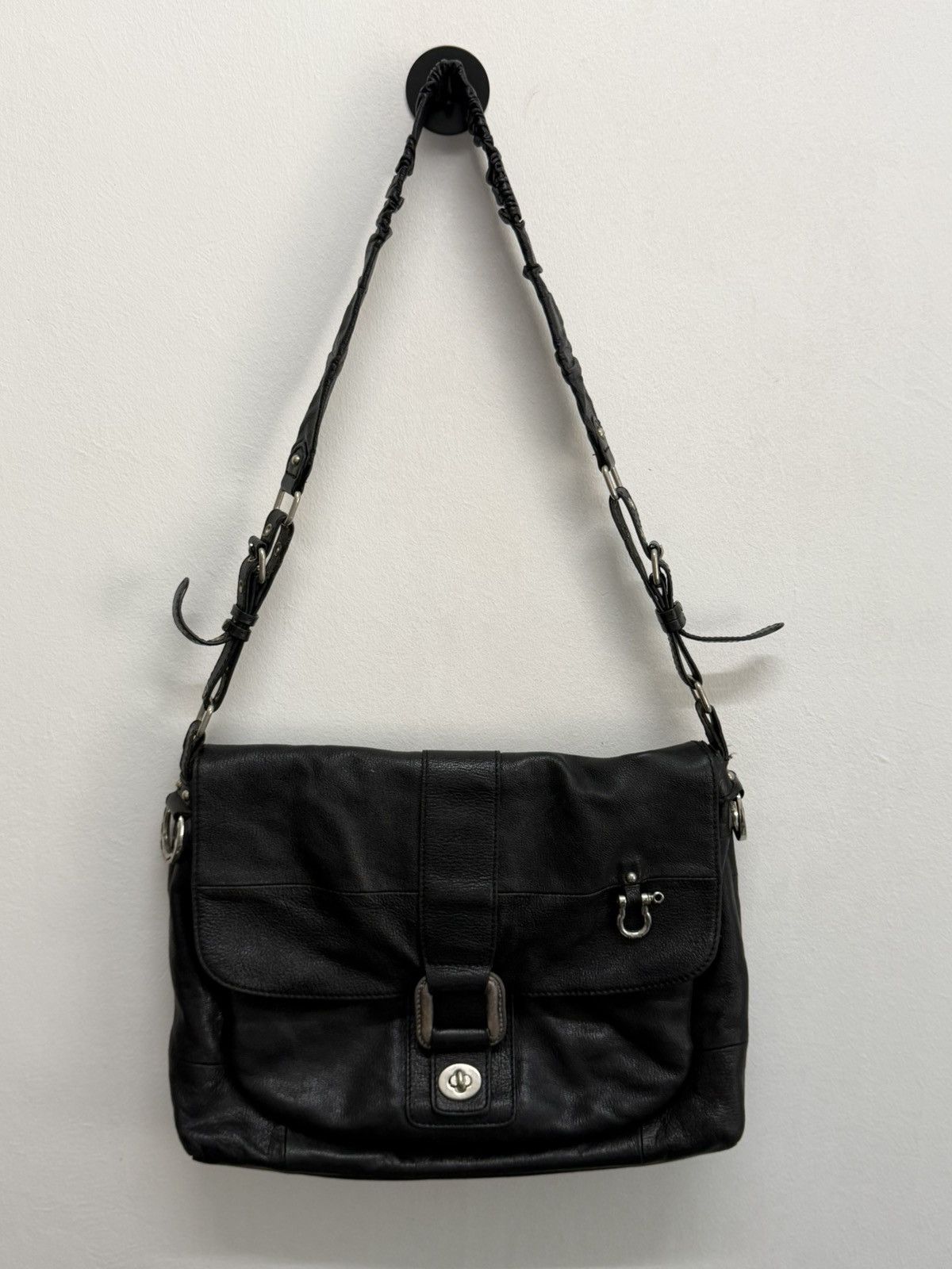 Leather Archive Slouchy Endlich Leather Buckle Bag - Black Crossbody Size ONE SIZE - 1 Thumbnail