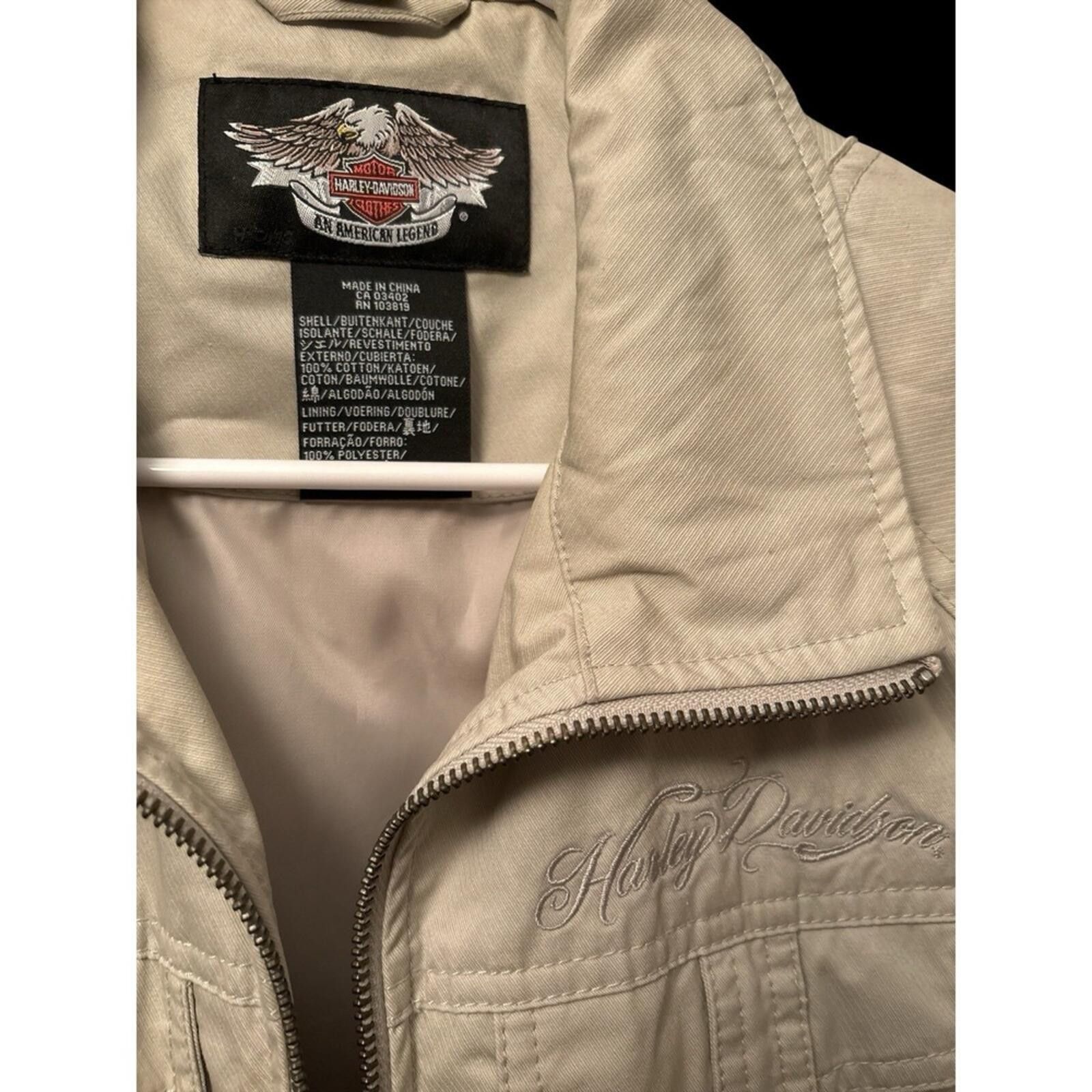 Harley Davidson Harley Davidson Motorcycle Jacket Belted Embroidered Utility Size L / US 10 / IT 46 - 3 Thumbnail