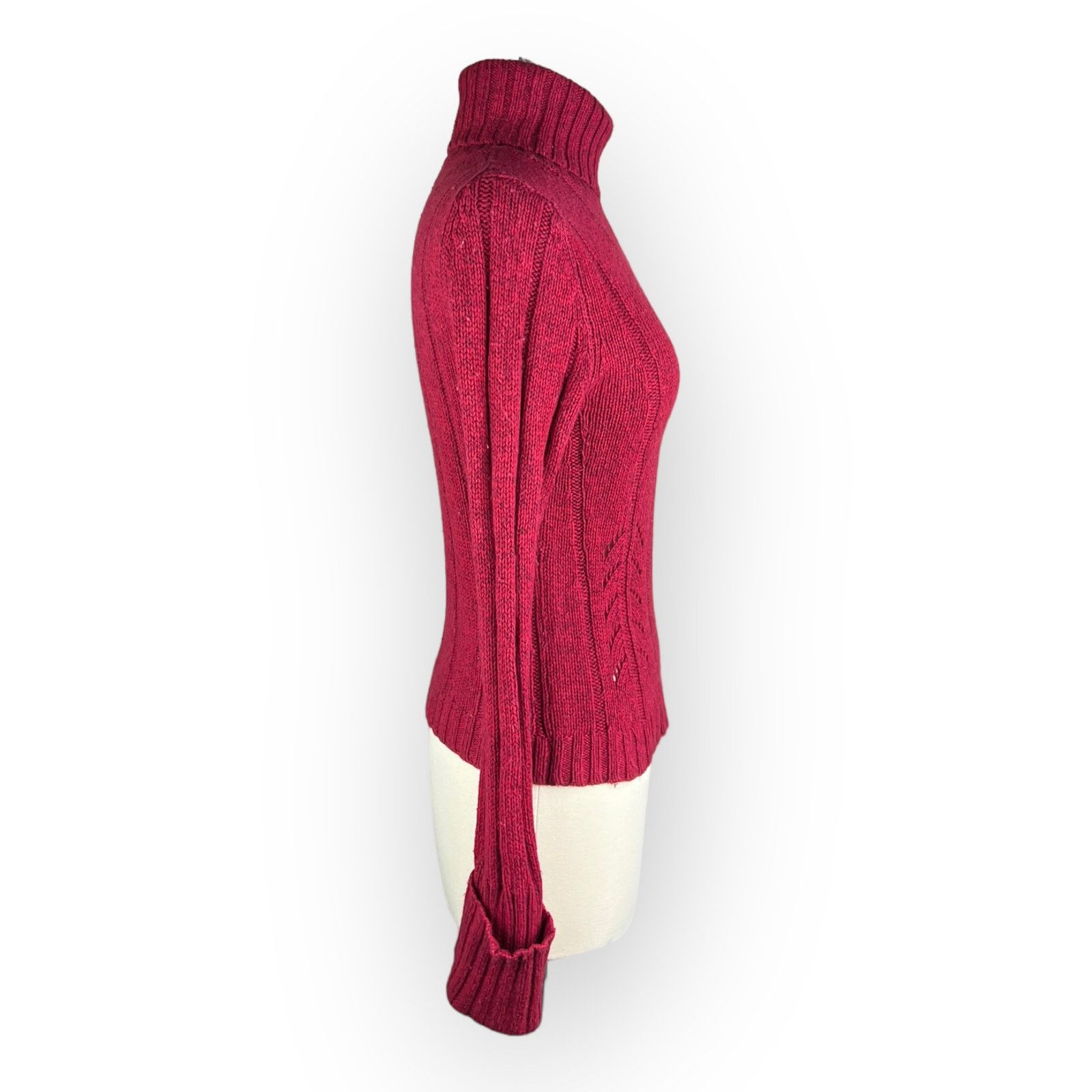 Express Vintage Express Red Turtleneck Sweater | Y2K Size S / US 4 / IT 40 - 4 Thumbnail
