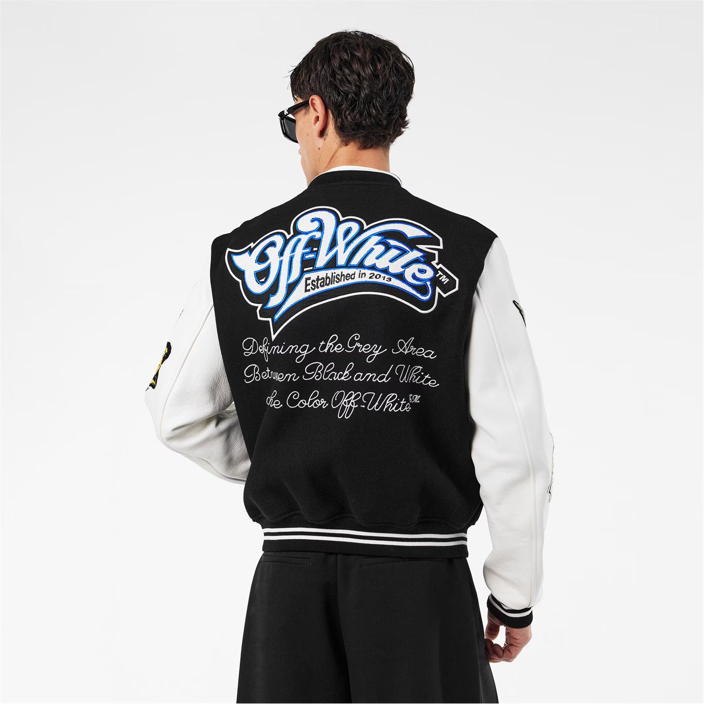 Off-White o1g2r1mq0326 Relaxed Fit Varsity Jacket in Multicolor Size US XXS / EU 40 - 4 Thumbnail