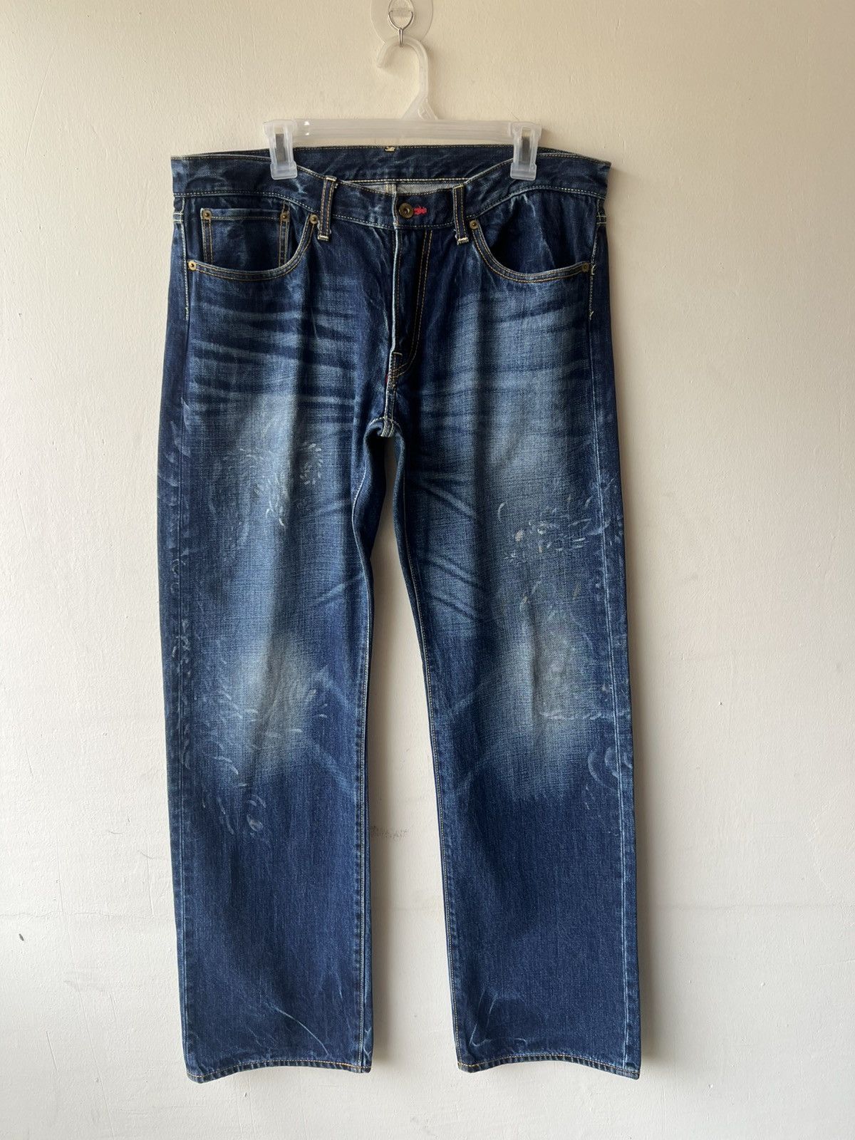 Eternal ETERNAL Japan Fade Clawmark Denim Painter Jeans Straight Cut Size US 36 / EU 52 - 2 Thumbnail