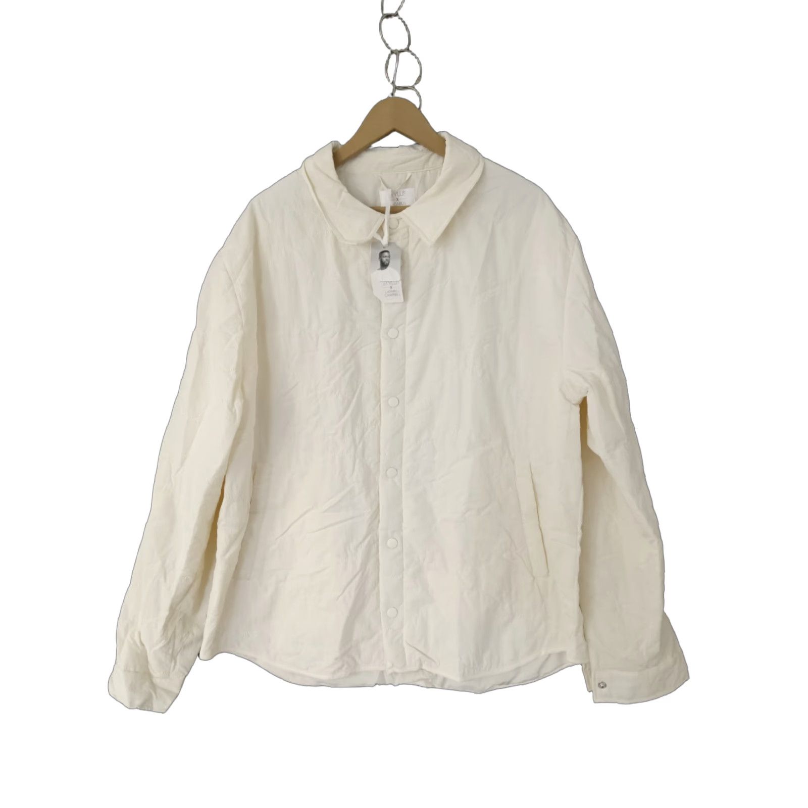 Stylus x LaDarius Campbell Men's Jacket PUFF Ivory Pockets