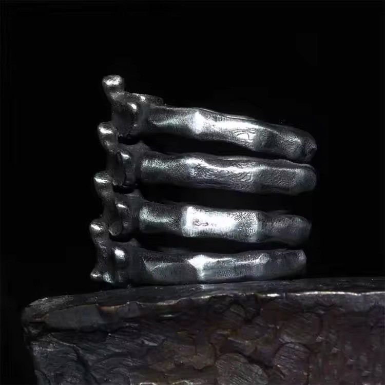 Other Hiphop fish bone resizeable ring Size ONE SIZE - 5 Thumbnail