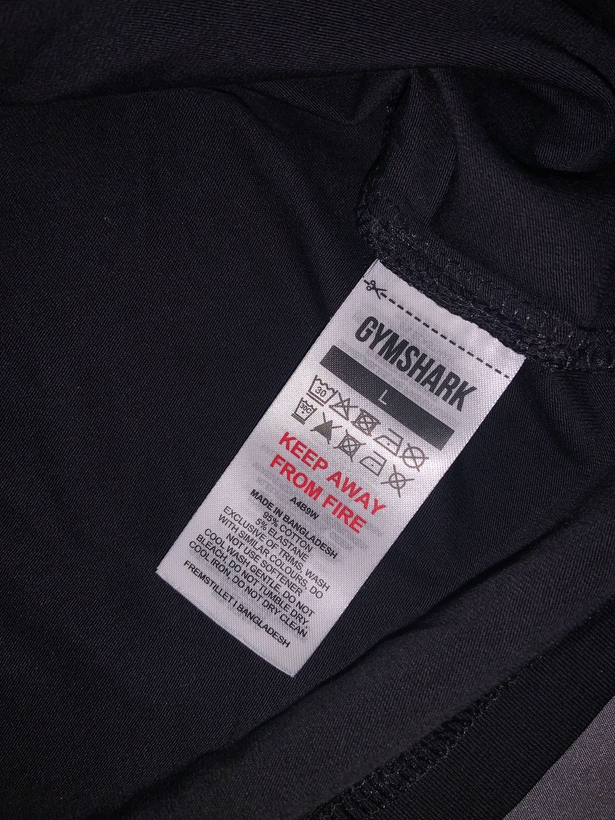 Gymshark Mens - Gymshark Power T Shirt - Size L - Black/Gray Size US L / EU 52-54 / 3 - 4 Thumbnail