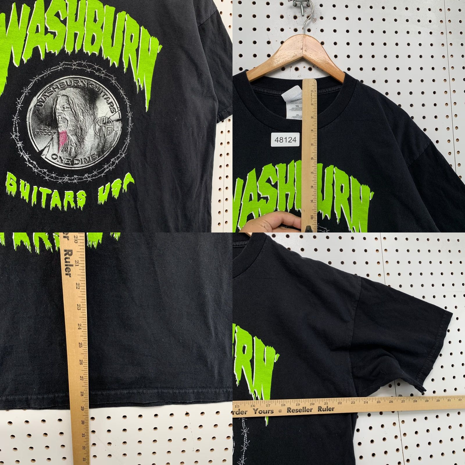 Gildan VINTAGE Dimebag Darrell Pantera Shirt L Black Green 90s Mens T-Shirt Size US L / EU 52-54 / 3 - 8 Thumbnail
