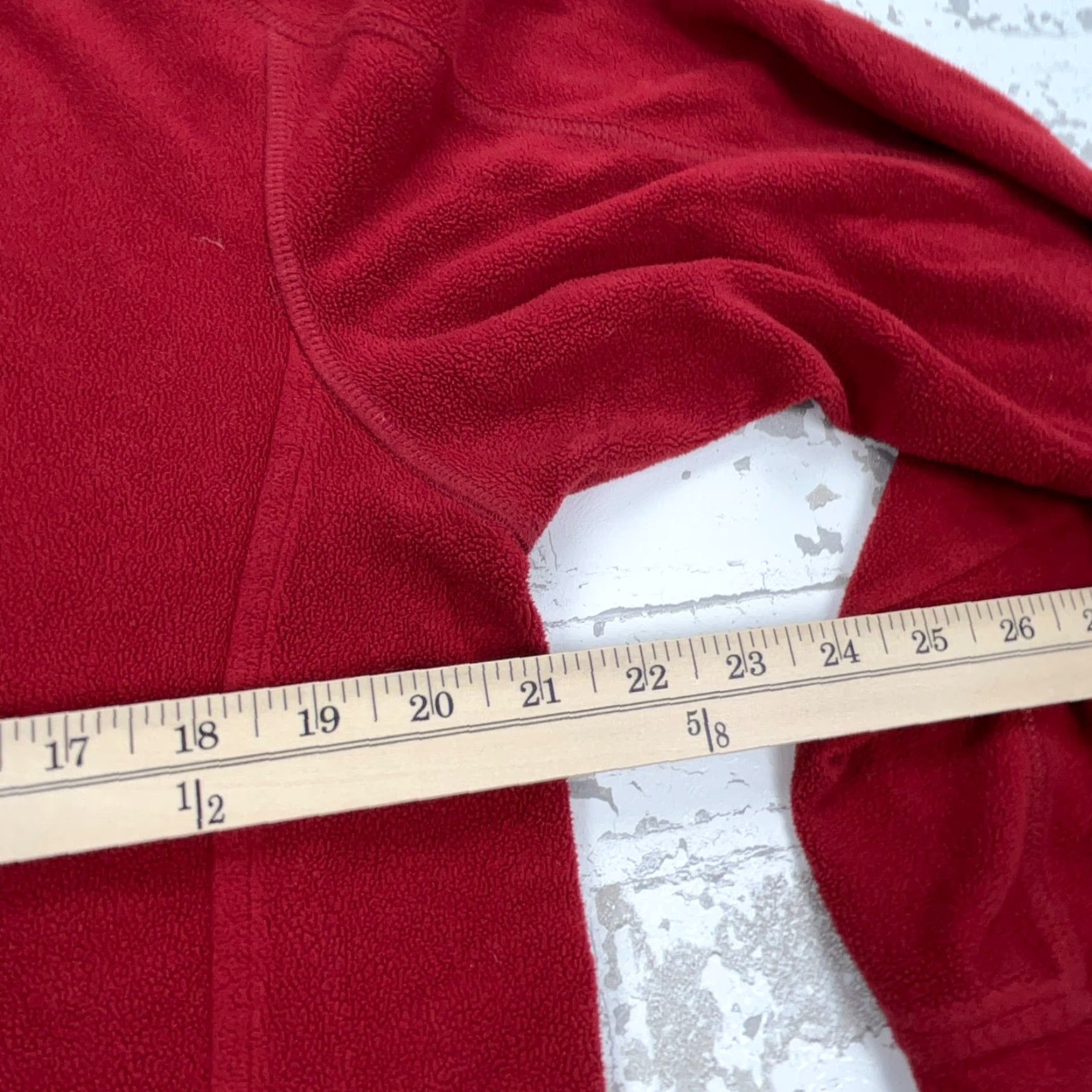 Vintage LL Bean Sweater Men M Red Fleece Pullover 1/4 Zip Cardigan Knit Long Sleeve Logo Pocket Casual Outdoor Classic M Size US M / EU 48-50 / 2 - 7 Thumbnail