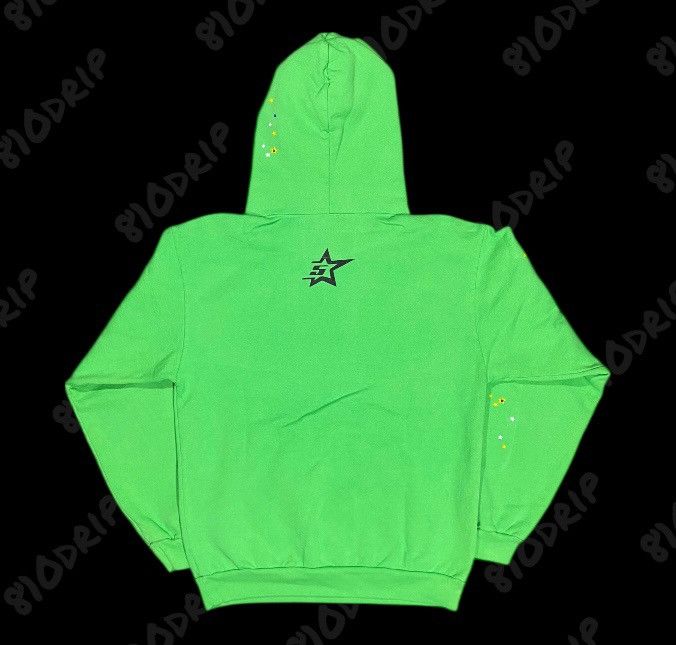 Sp5der Sp5der Punk V2 Rhinestone Hoodie Slime Green (XL) Size US XL / EU 56 / 4 - 2 Thumbnail