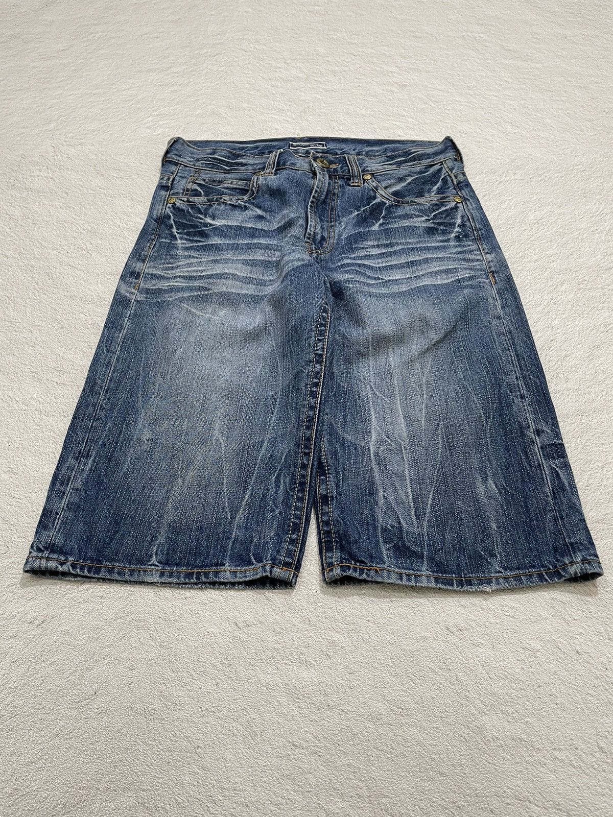 If Six Was Nine × Japanese Brand 2000s Villand Studed Jorts Stonewash Size US 30 / EU 46 - 1 Thumbnail