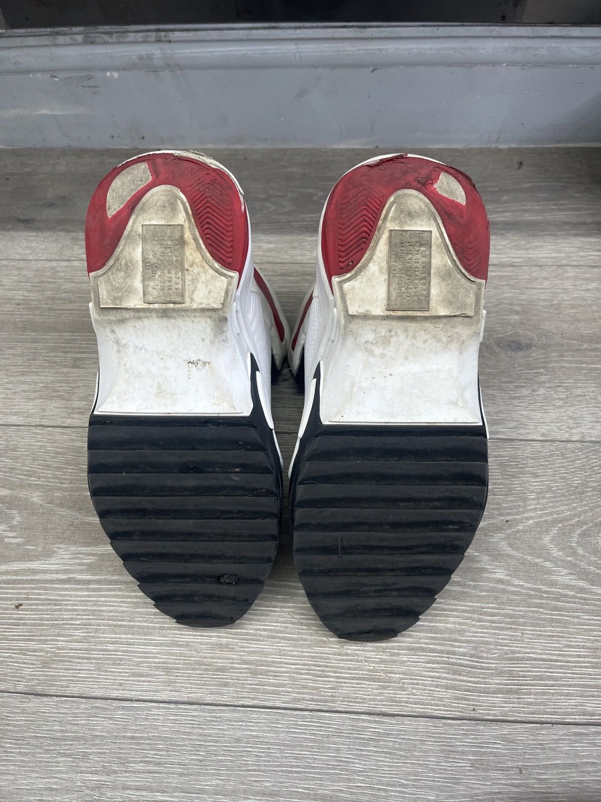 Maison Margiela Maison Margiela Red & White New Evolution High Top Sneakers Size US 8 / EU 41 - 4 Thumbnail