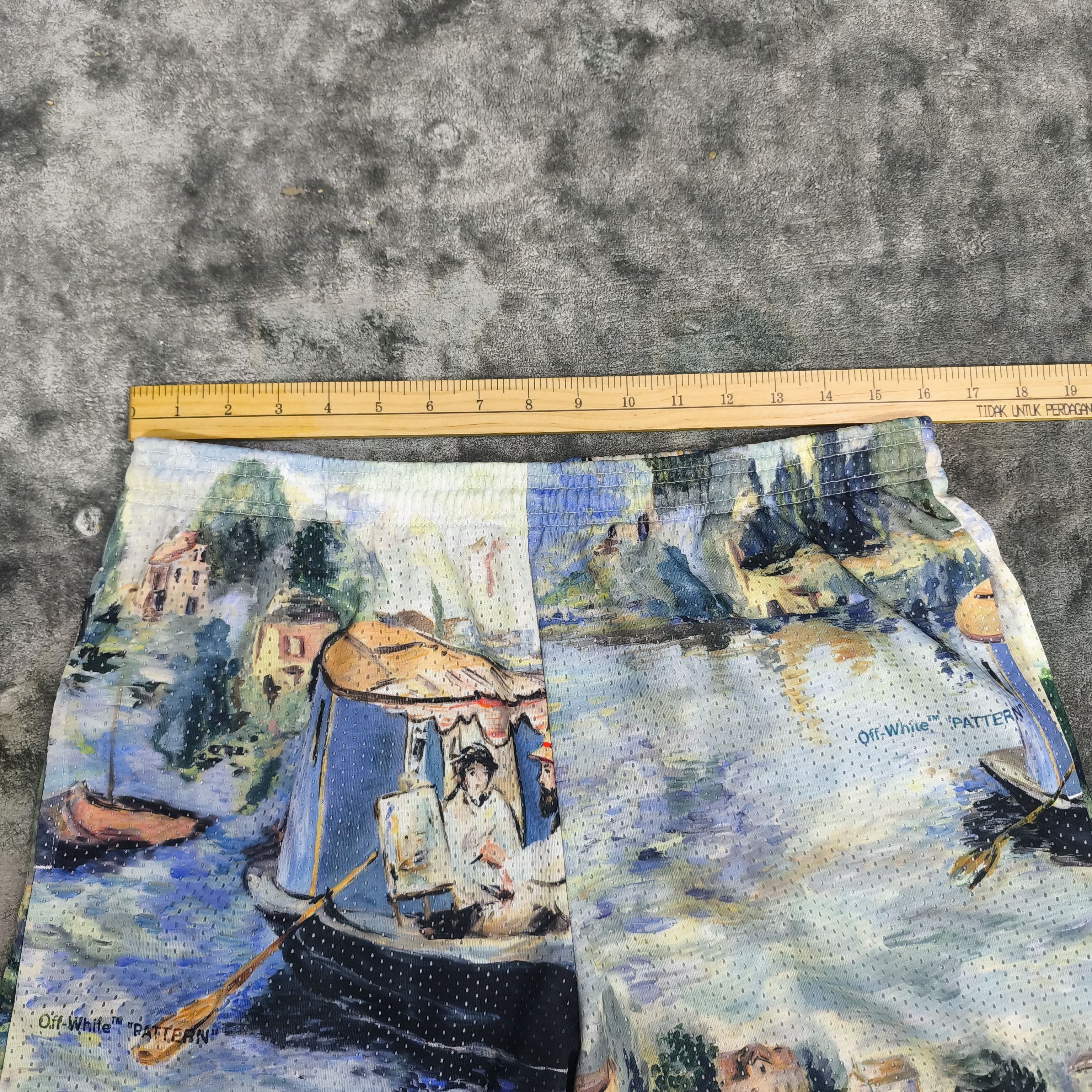 Off-White 2019 Virgil Abloh Mesh Impressionism Lake Logo T-Shirt Size US L / EU 52-54 / 3 - 9 Thumbnail