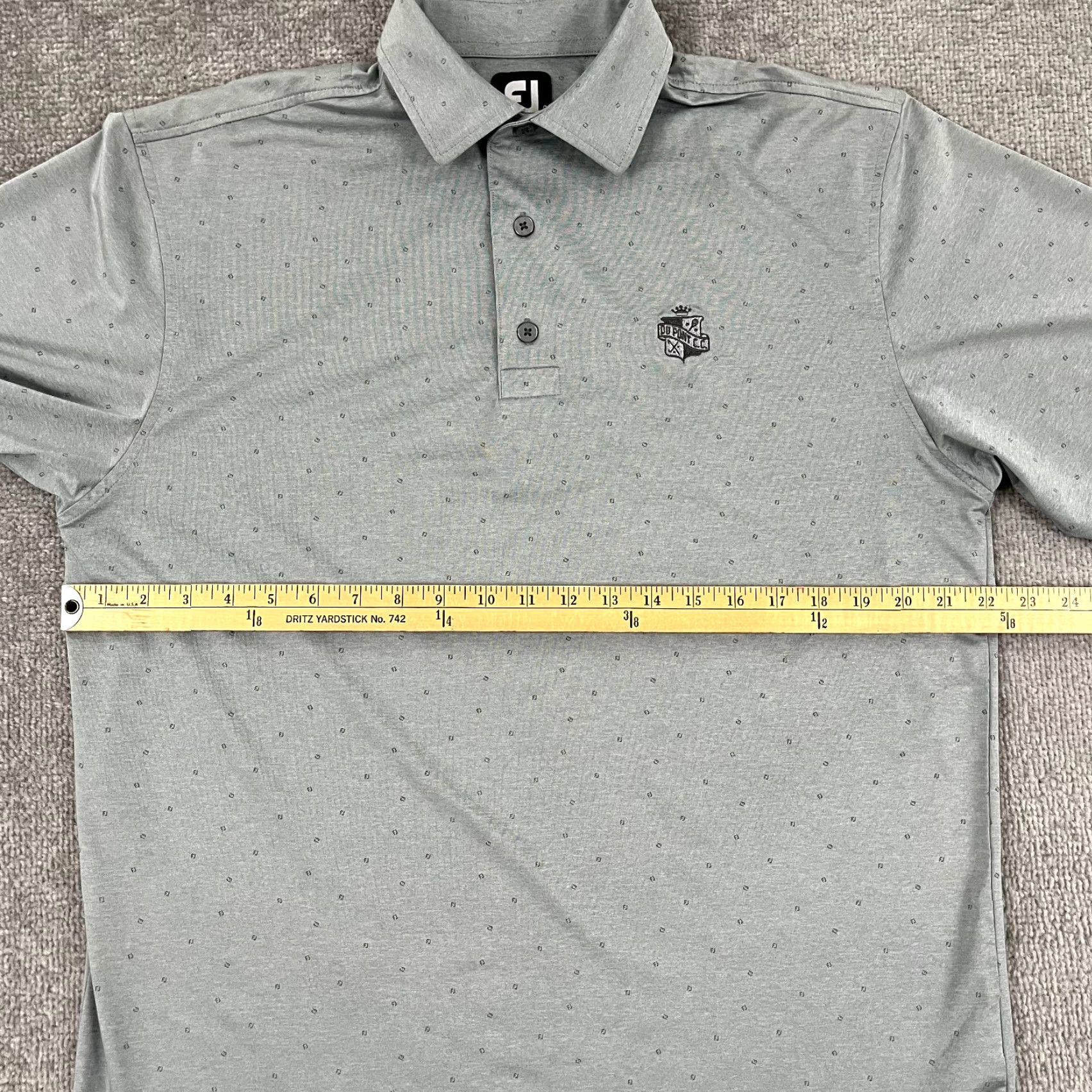 Footjoy FootJoy Polo Shirt Mens Medium Gray Dupont Country Club Golf DE Monogram Print Shirt Size US M / EU 48-50 / 2 - 6 Thumbnail