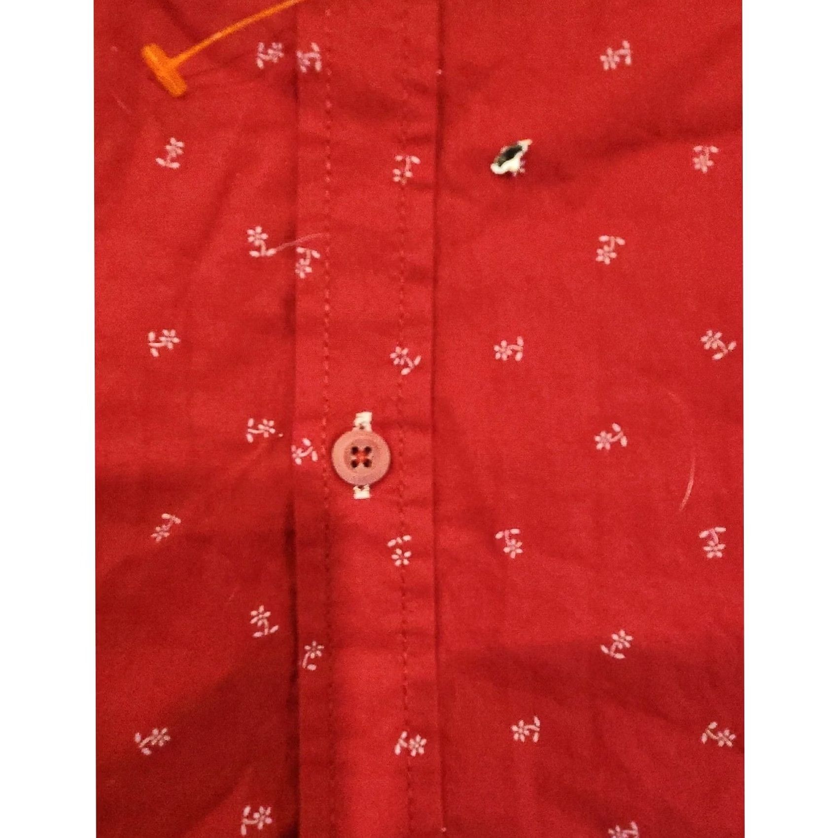 CO Drill Clothing Co Brooklyn NY Short Sleeve Button Shirt Red Anchor Print Small Size US S / EU 44-46 / 1 - 4 Thumbnail