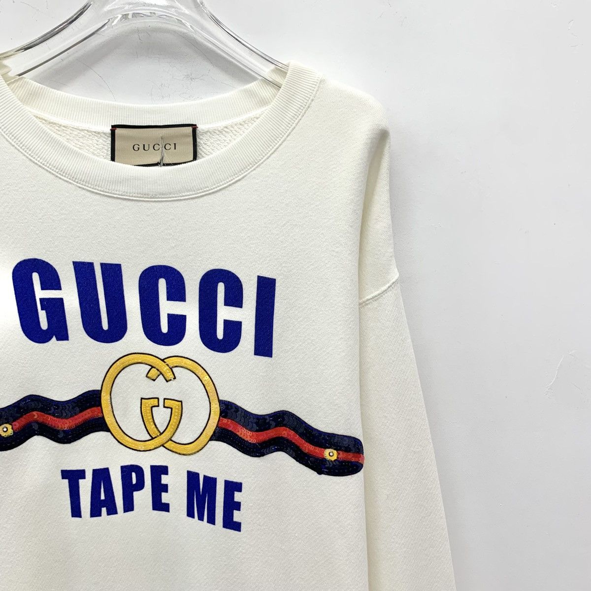 Gucci Gucci White Logo Letter Printed Long Sleeve Sweatshirt K26WX Size US S / EU 44-46 / 1 - 3 Thumbnail